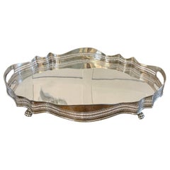 Large Antique Edwardian Quality Silver Plated Tea Tray