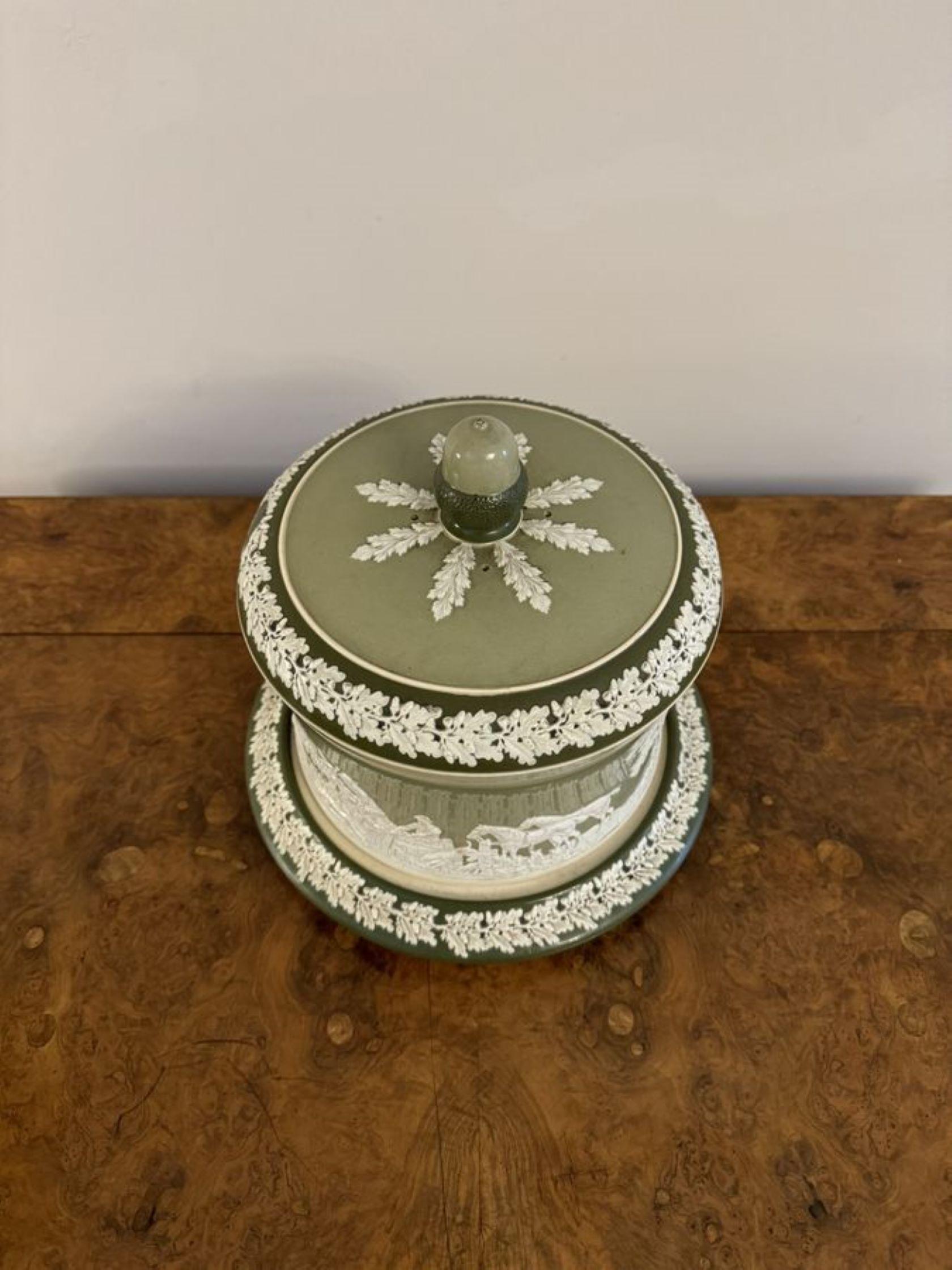20th Century Large antique Edwardian quality W&R Carlton ware cheese dish