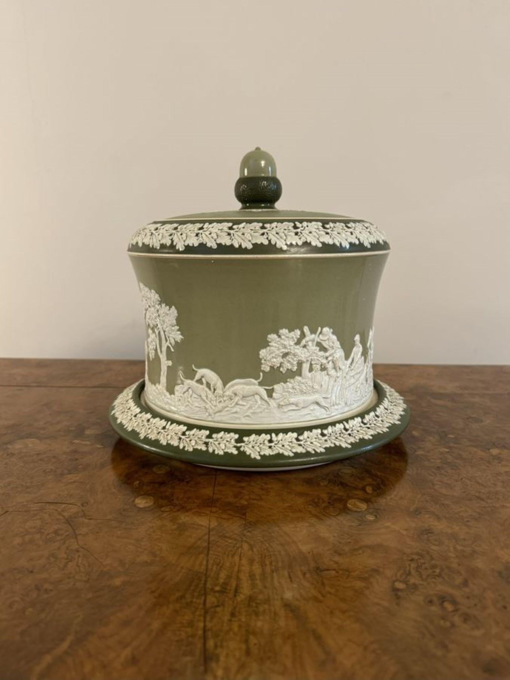 Large antique Edwardian quality W&R Carlton ware cheese dish 3