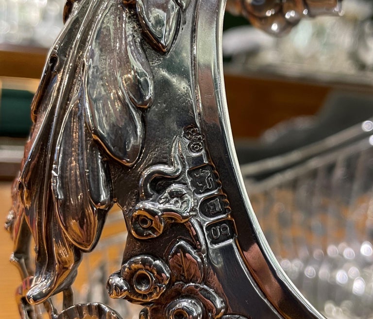 Large Antique Edwardian Silver Fruit Basket For Sale at 1stDibs