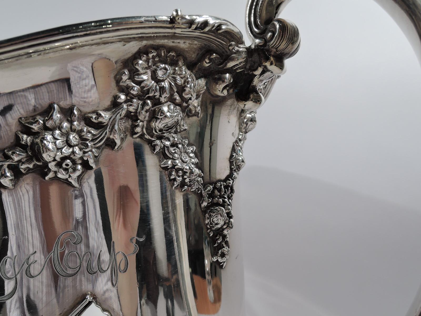 Large Antique Edwardian Sterling Silver Boat Race Trophy Loving Cup 5