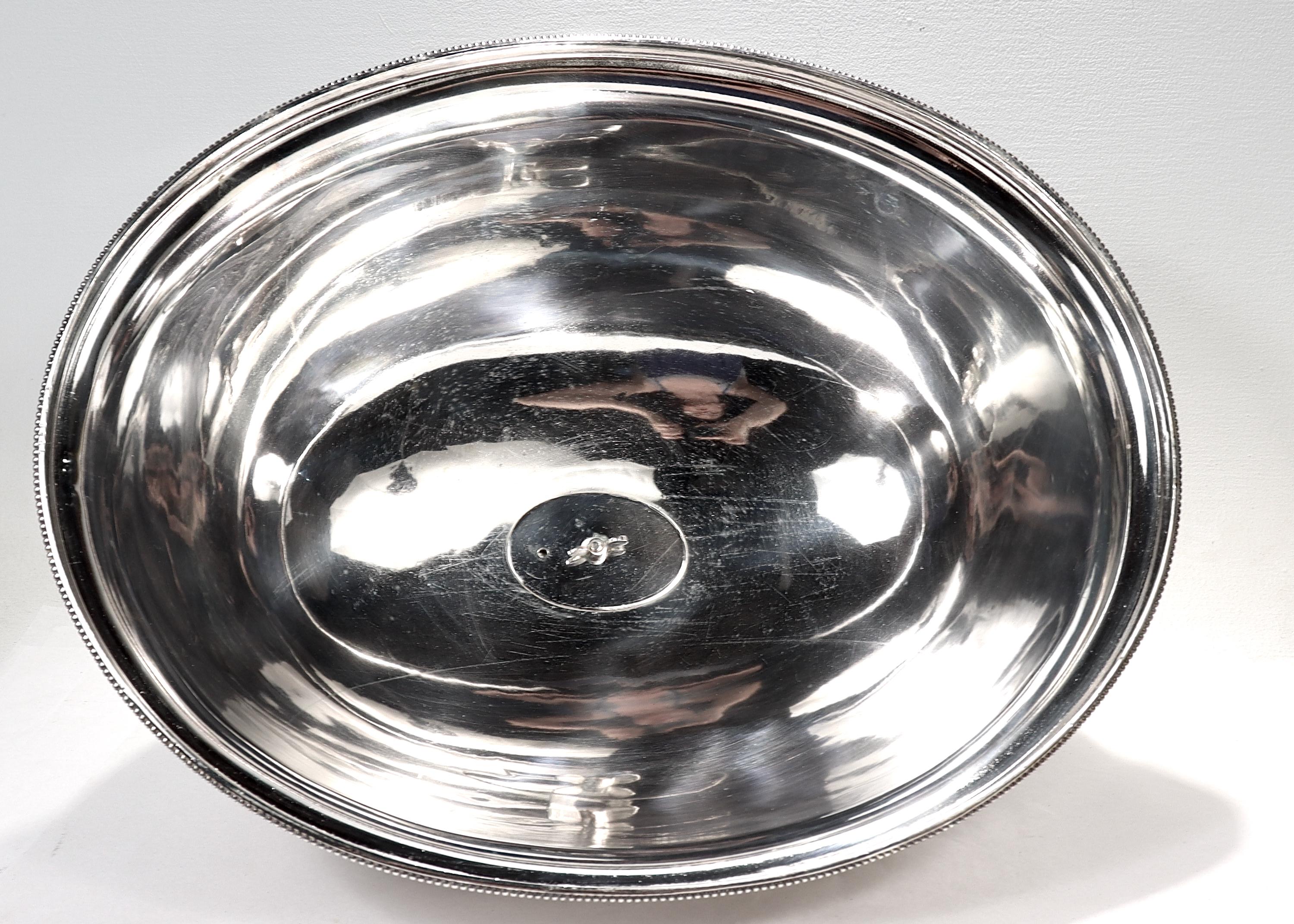 Large Antique Elkington & Co. Armorial Silver Plated Meat Platter & Cover / Dome 6