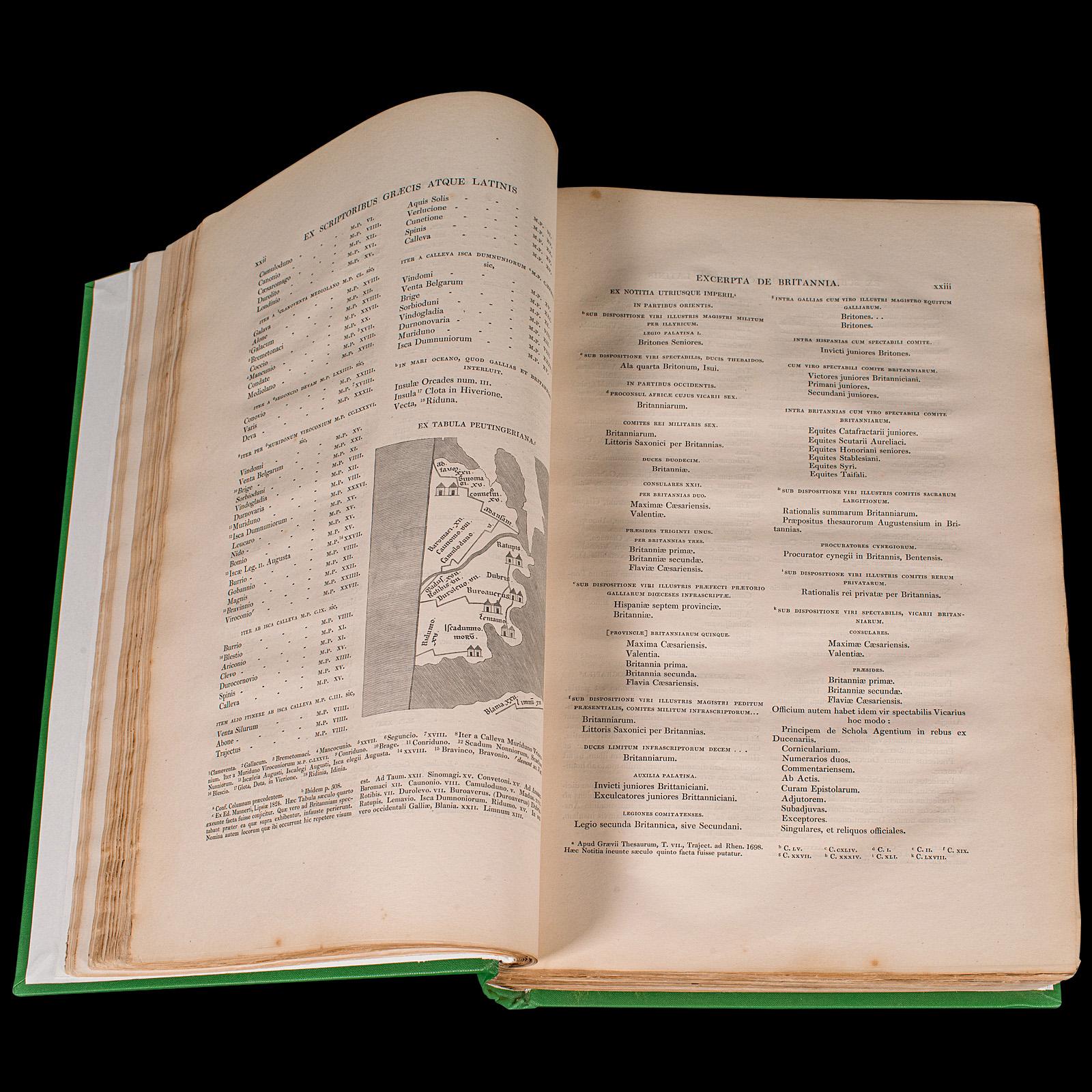 Paper Large Antique Encyclopaedia, Historica Britannica, Multilingual Book, Victorian For Sale