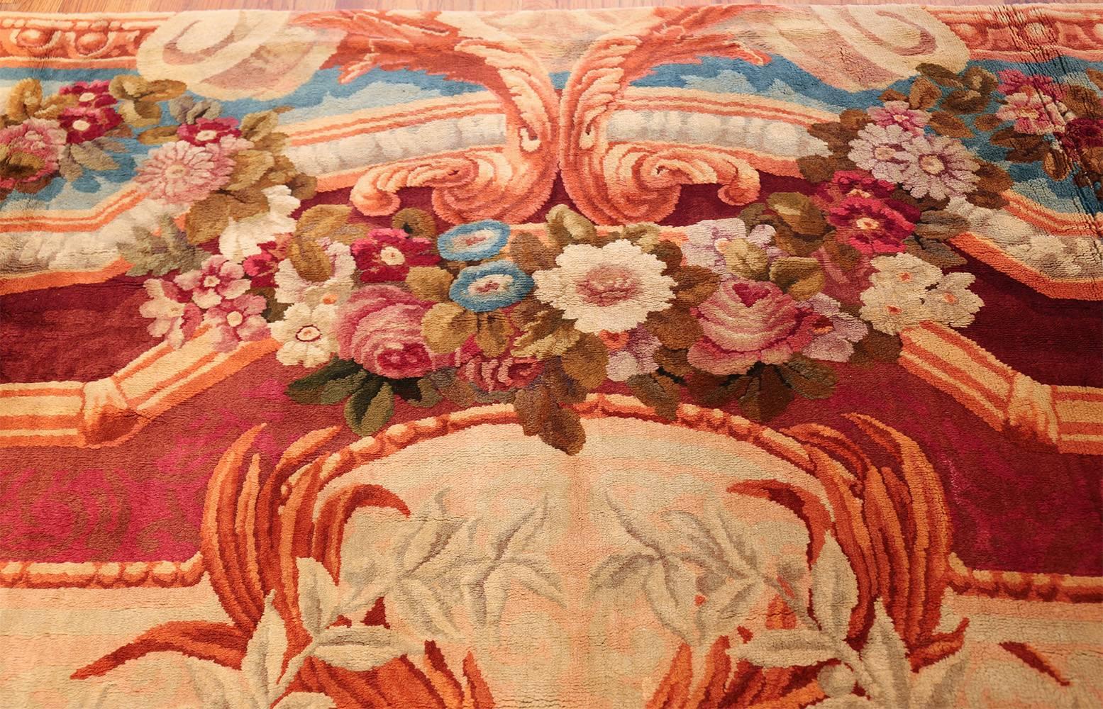 Hand-Knotted Nazmiyal Collection Antique English Axminster Rug. 15 ft x 18 ft 10 in