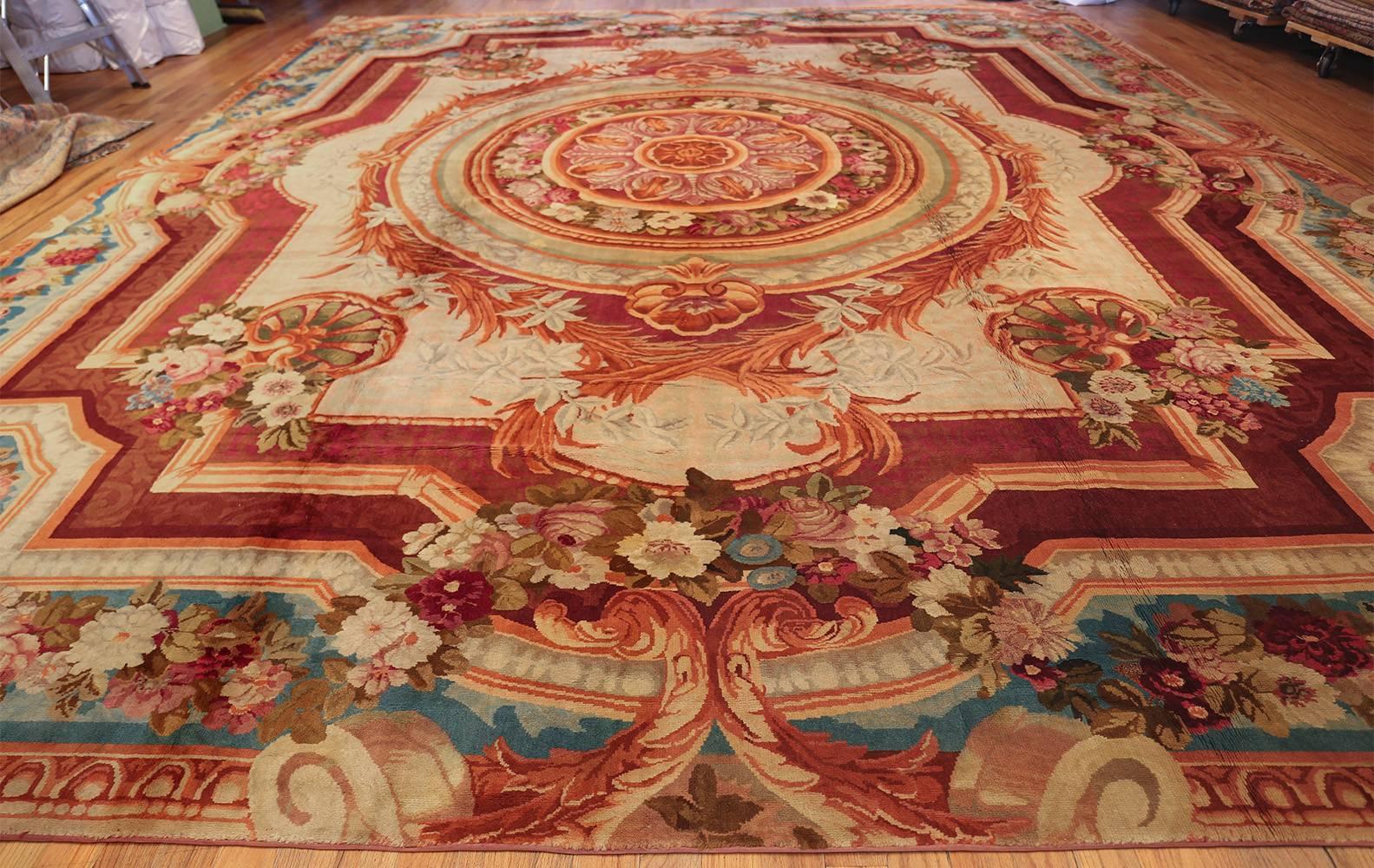 Wool Nazmiyal Collection Antique English Axminster Rug. 15 ft x 18 ft 10 in