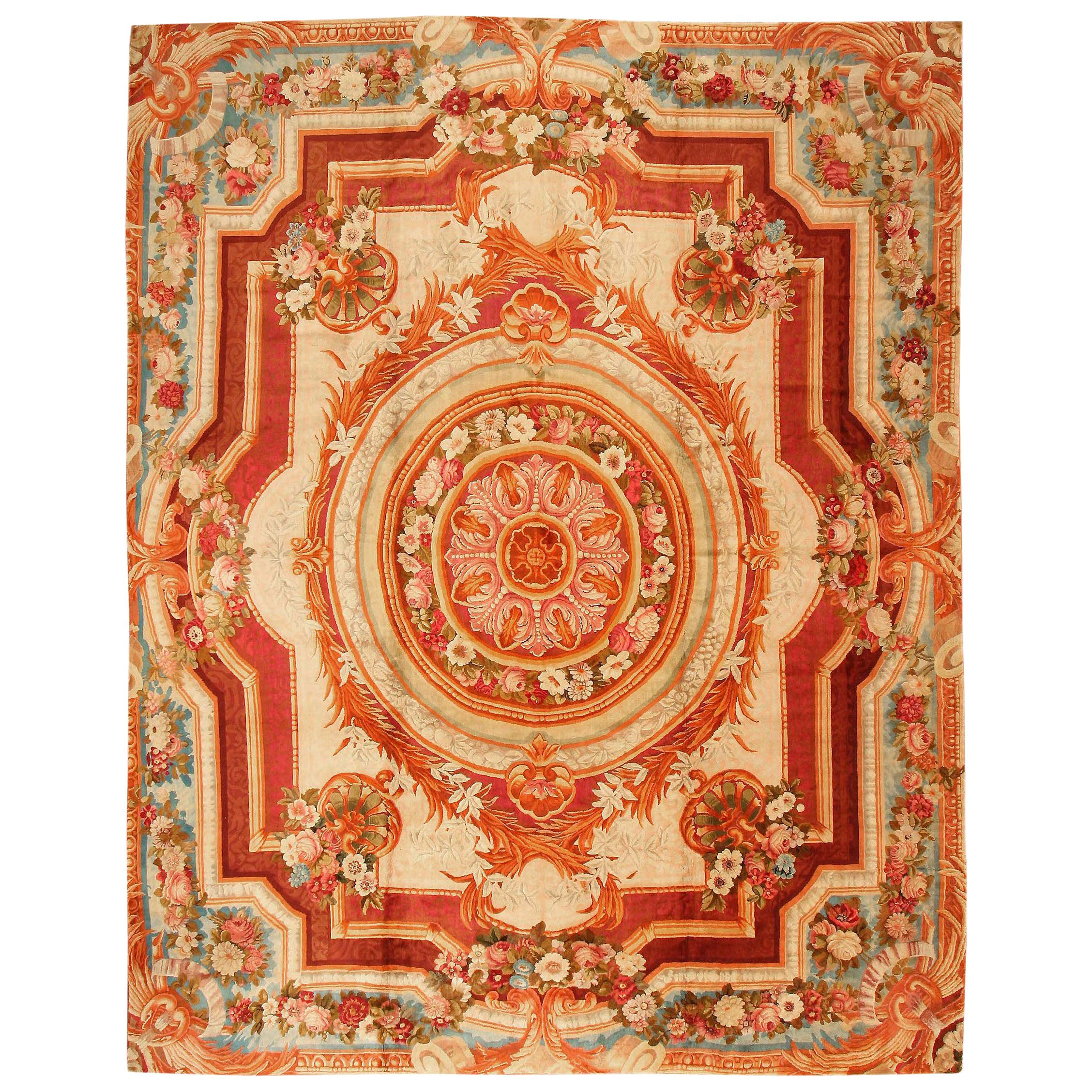 Nazmiyal Collection Antique English Axminster Rug. 15 ft x 18 ft 10 in