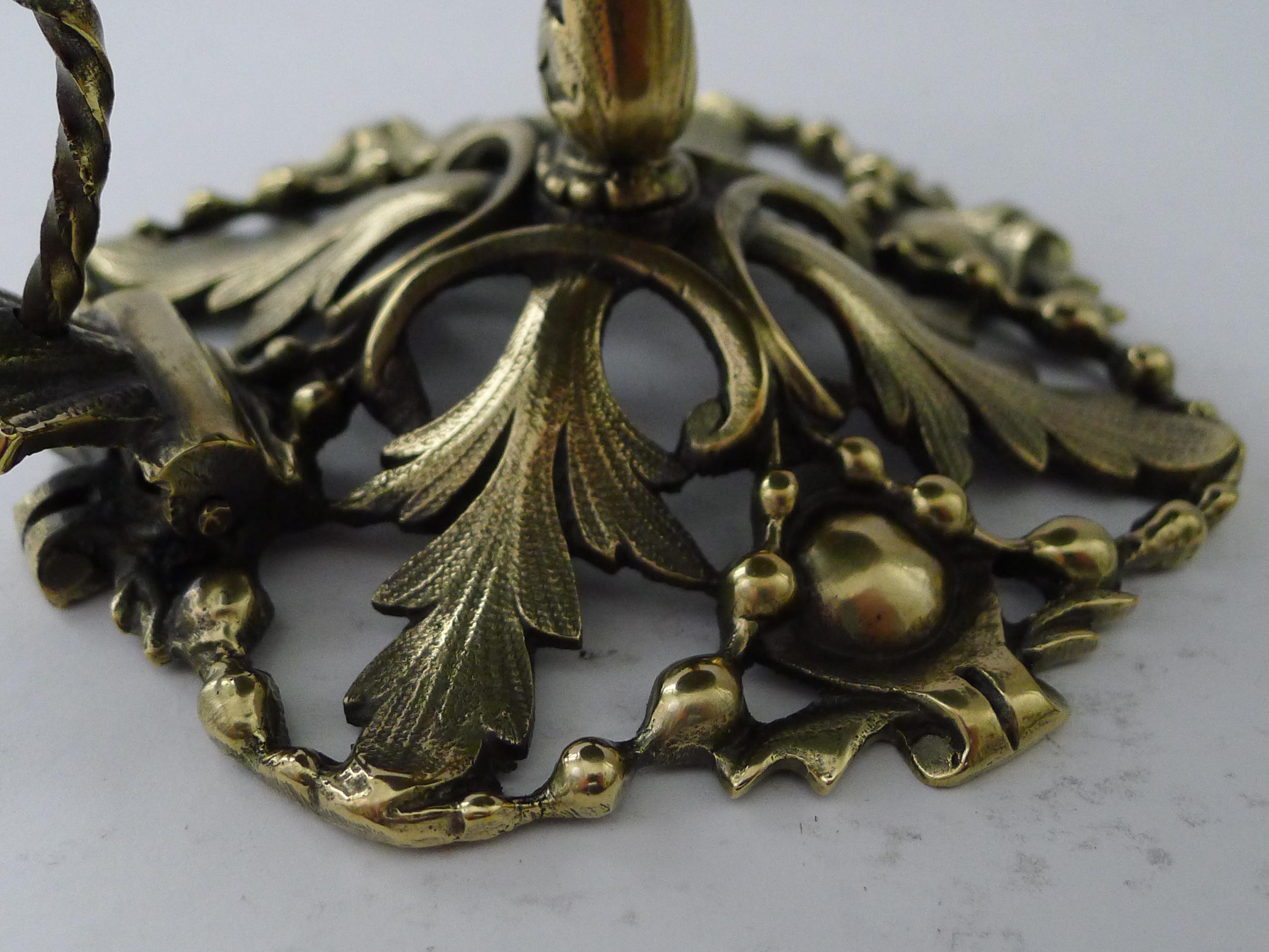 British Large Antique English Brass Desk / Counter Bell c.1890 For Sale