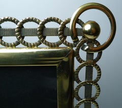Large Antique English Brass Photograph / Picture Frame, c.1890