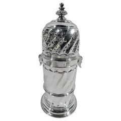 Grand sucrier en argent Britannia classique anglais ancien et classique