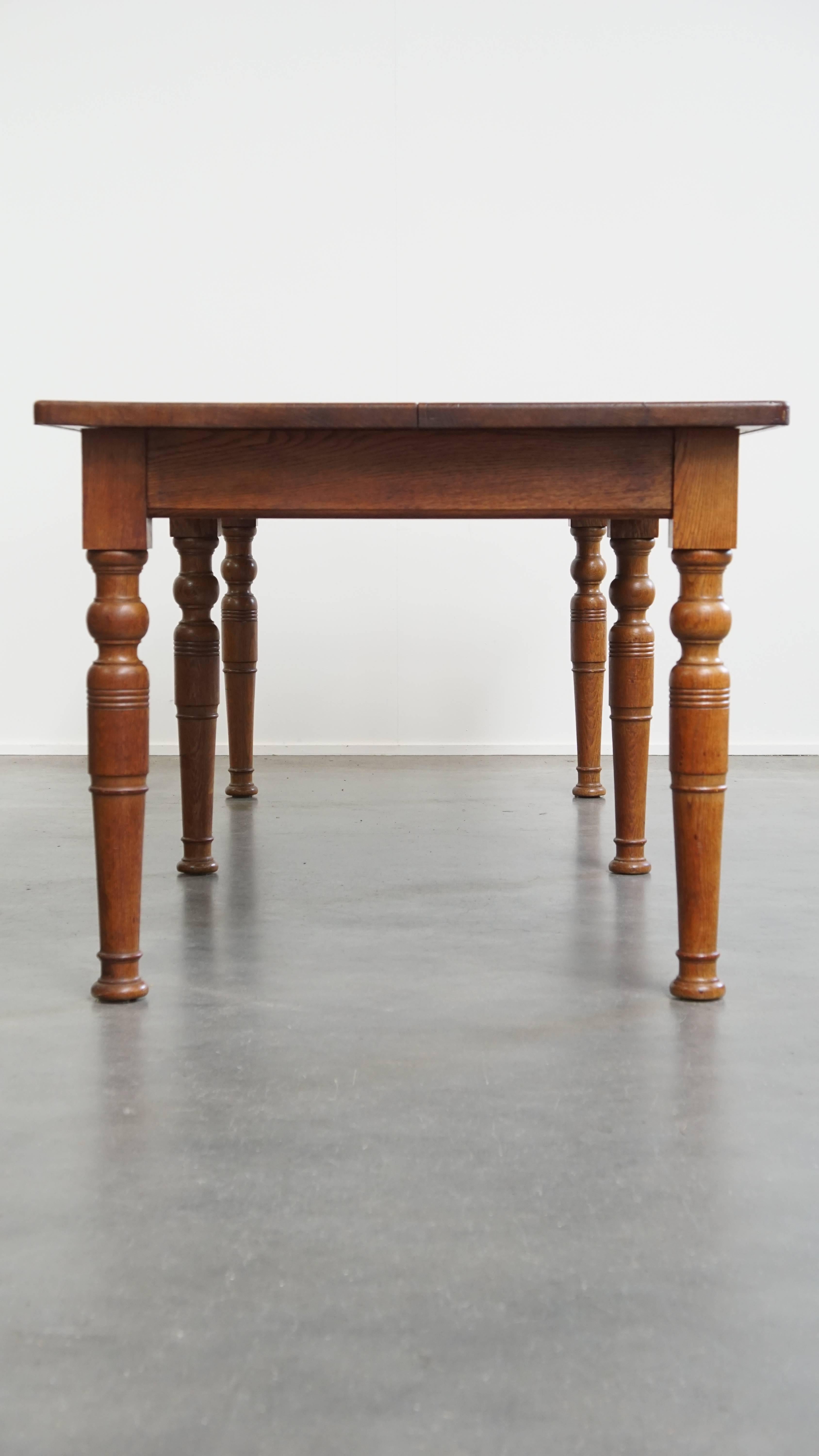 Hand-Crafted Large Antique English Dining Table Made of Oak For Sale
