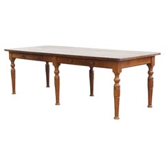 Large Antique English Dining Table Made of Oak