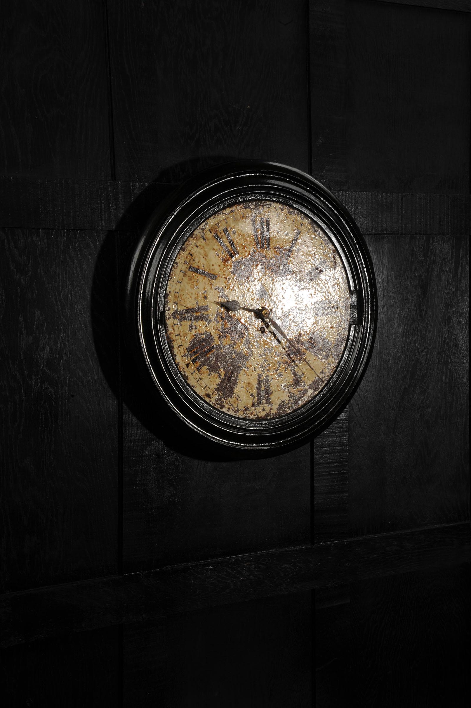 LARGE Antique English IRON Clock Dial Face Industrial JOYCE WHITCHURCH Working For Sale 3