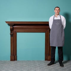 Large Antique English Mahogany Fireplace