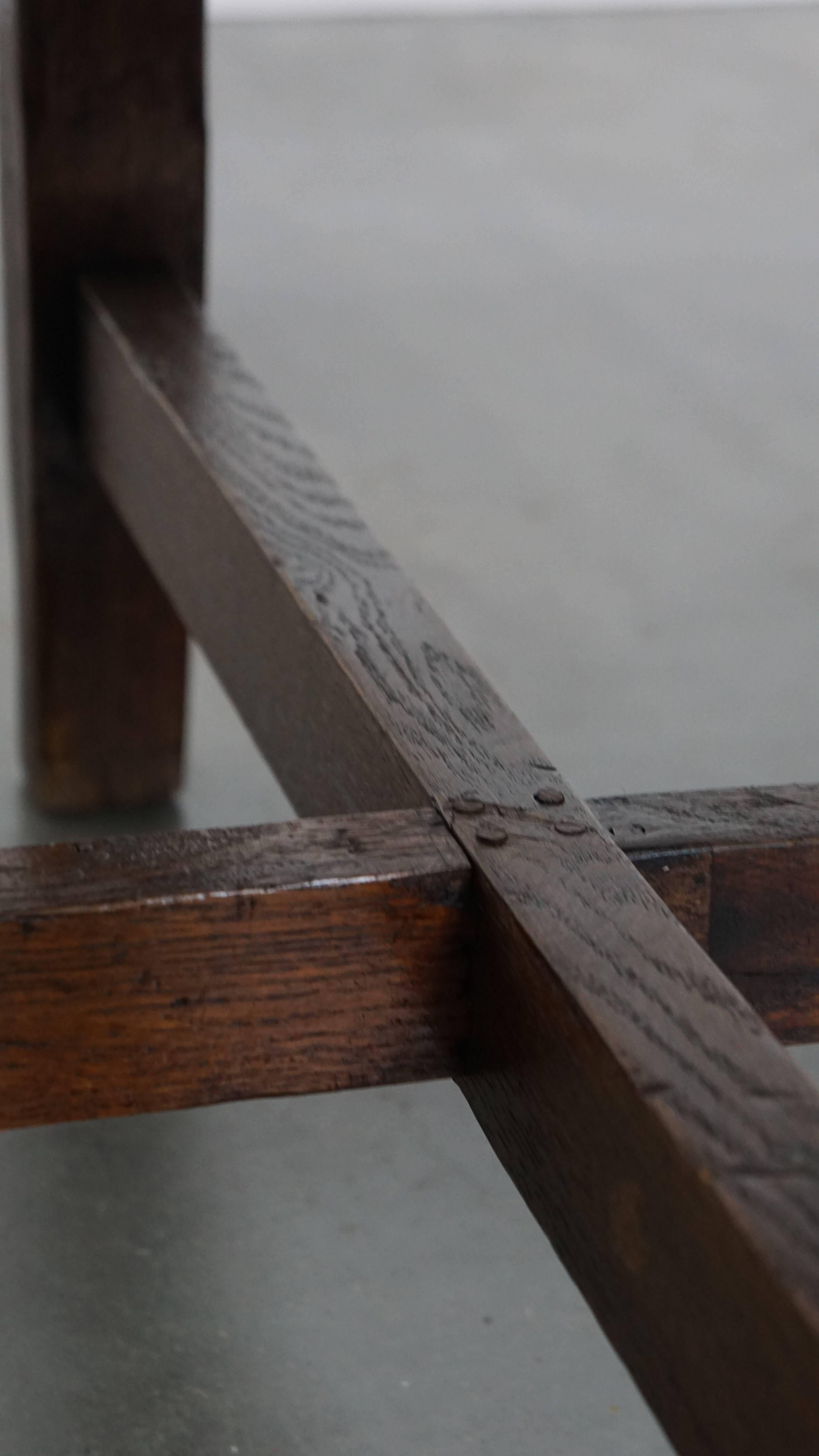 Large Antique English Oak Dining Table from the Early 19th Century For Sale 6