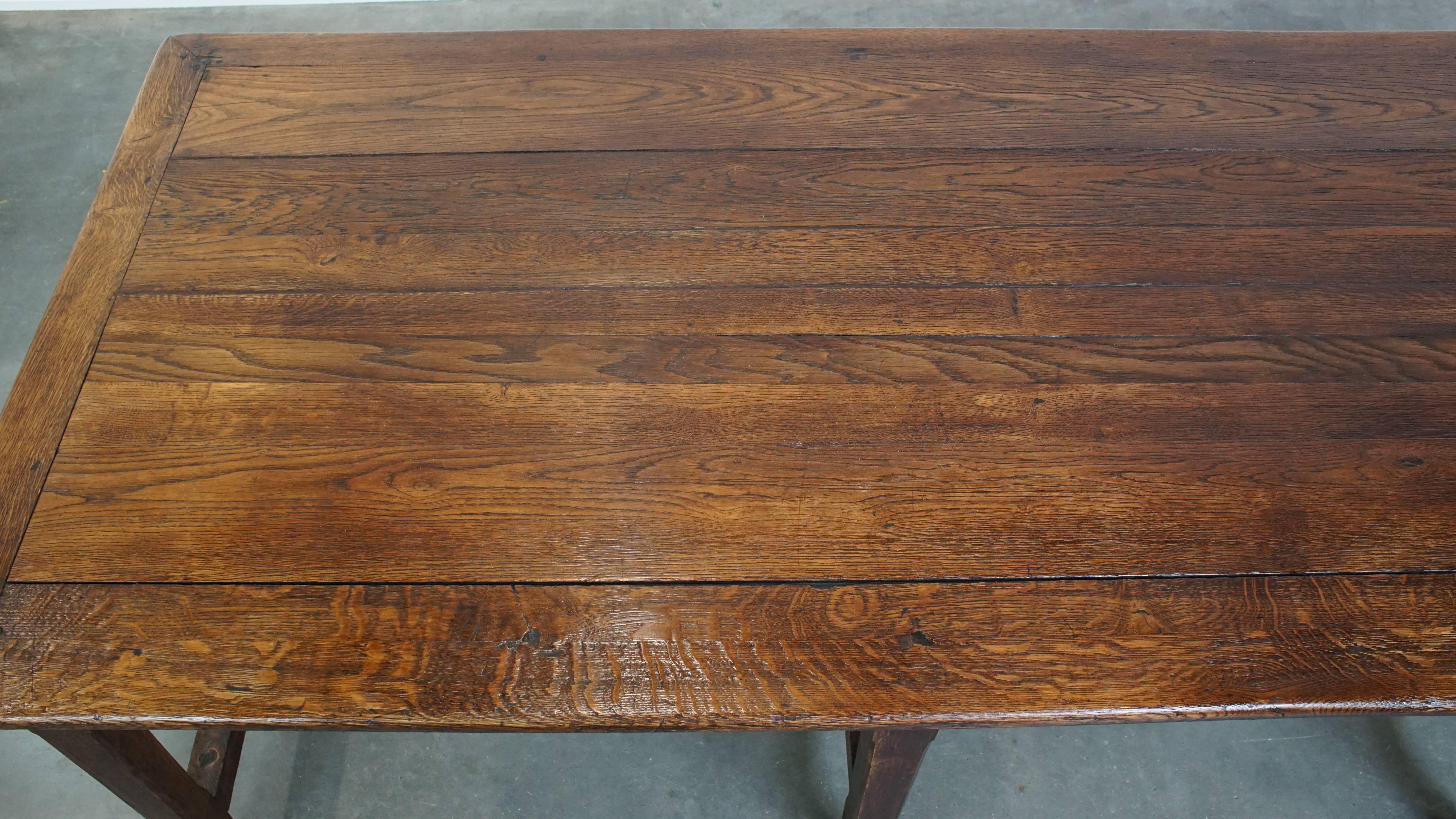 Large Antique English Oak Dining Table from the Early 19th Century For Sale 2