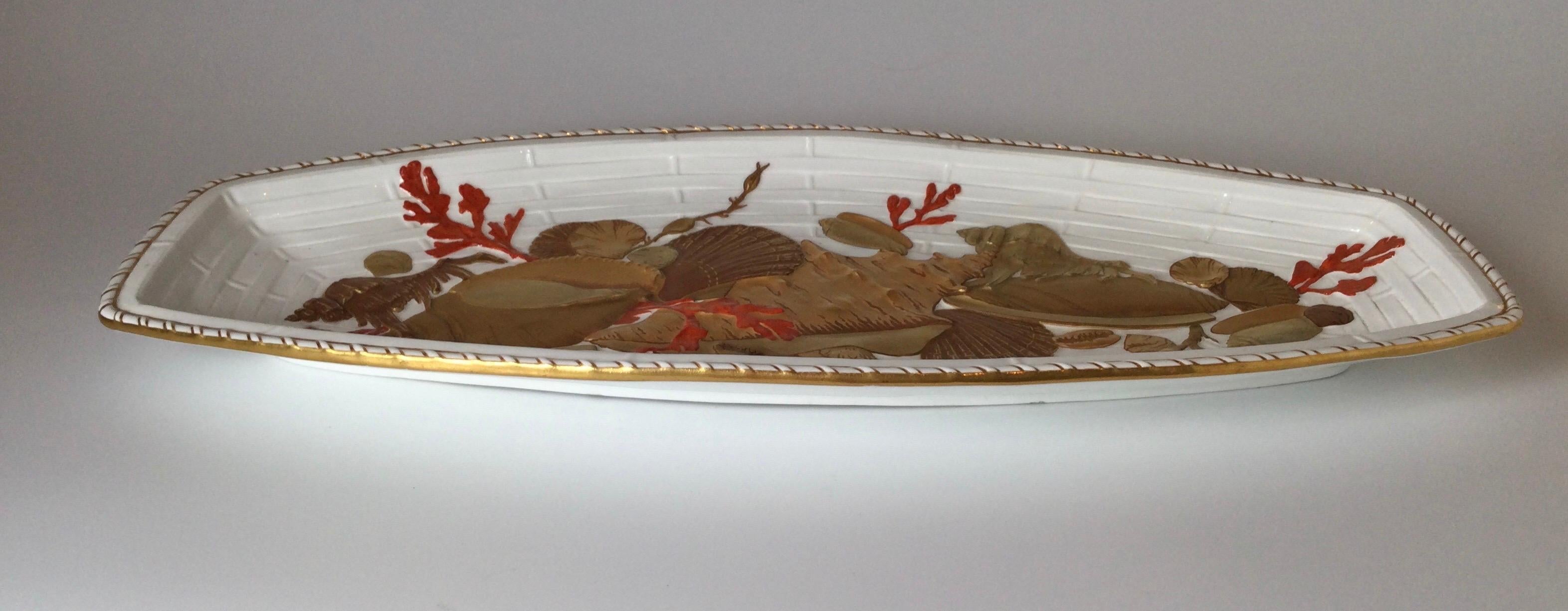 Large Antique English Porcelain Fish Platter, 1880s In Excellent Condition In Lambertville, NJ