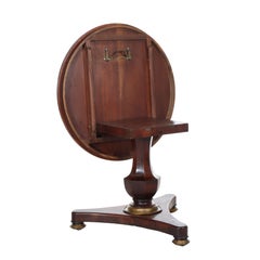 Large Antique English Regency Rosewood Tilt Top Table With Gilt Trimming c1840