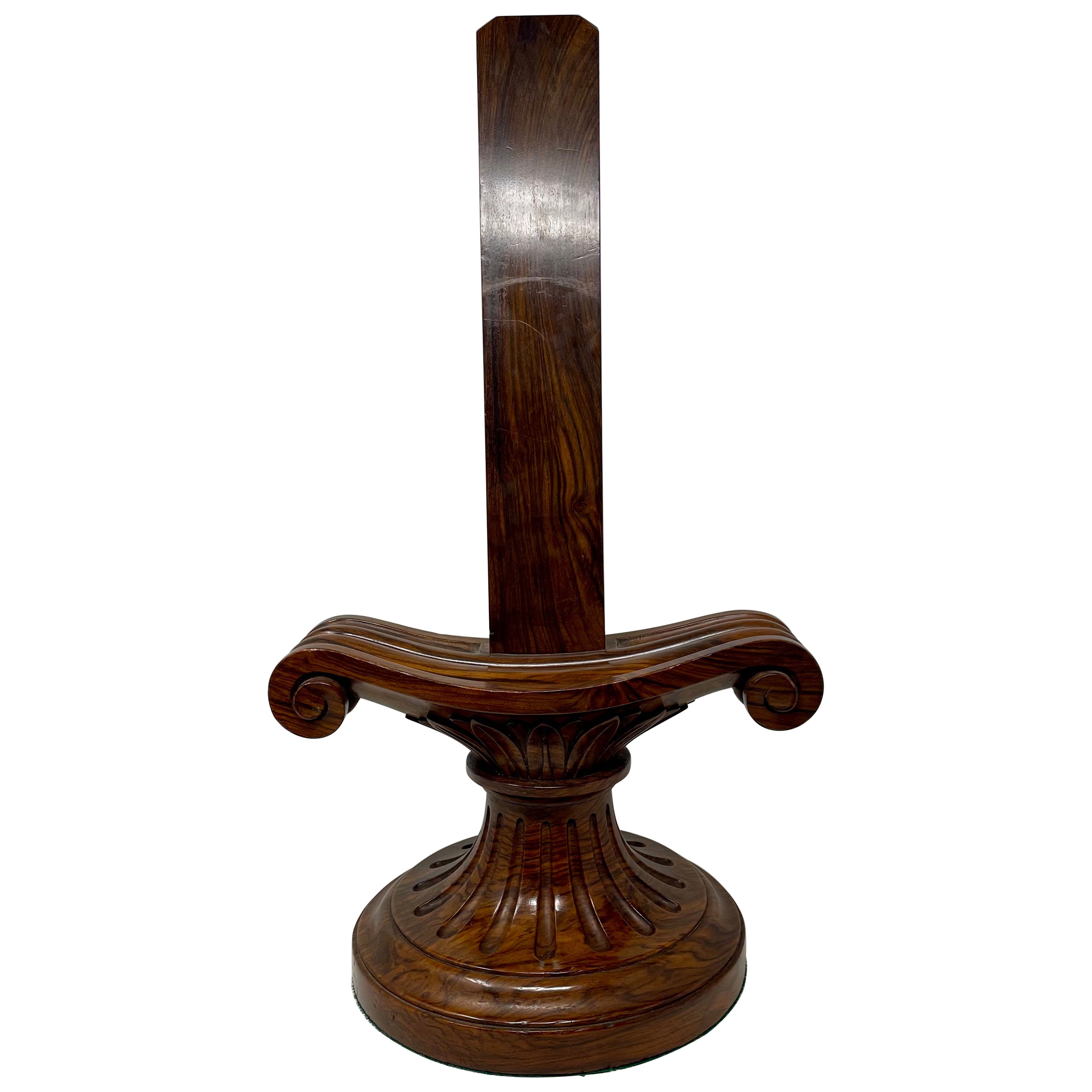 Grand chevalet anglais ancien en bois de rose, vers 1900.