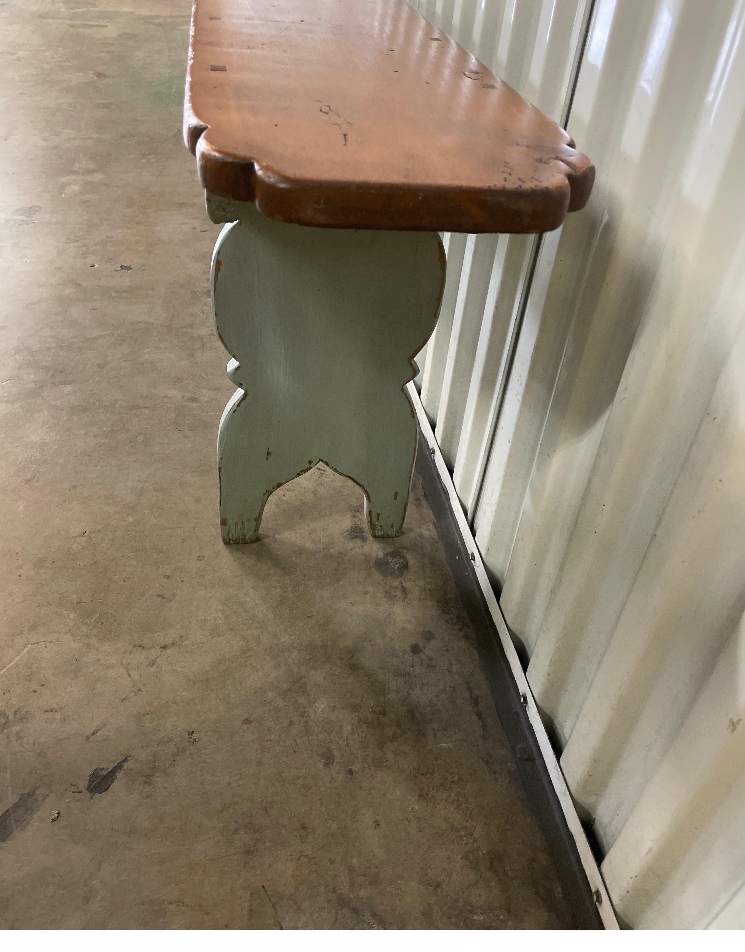 Large Antique English Saddler's Bench For Sale 2