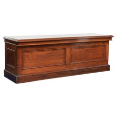 Large antique English shop counter / fabric counter from the 19th century