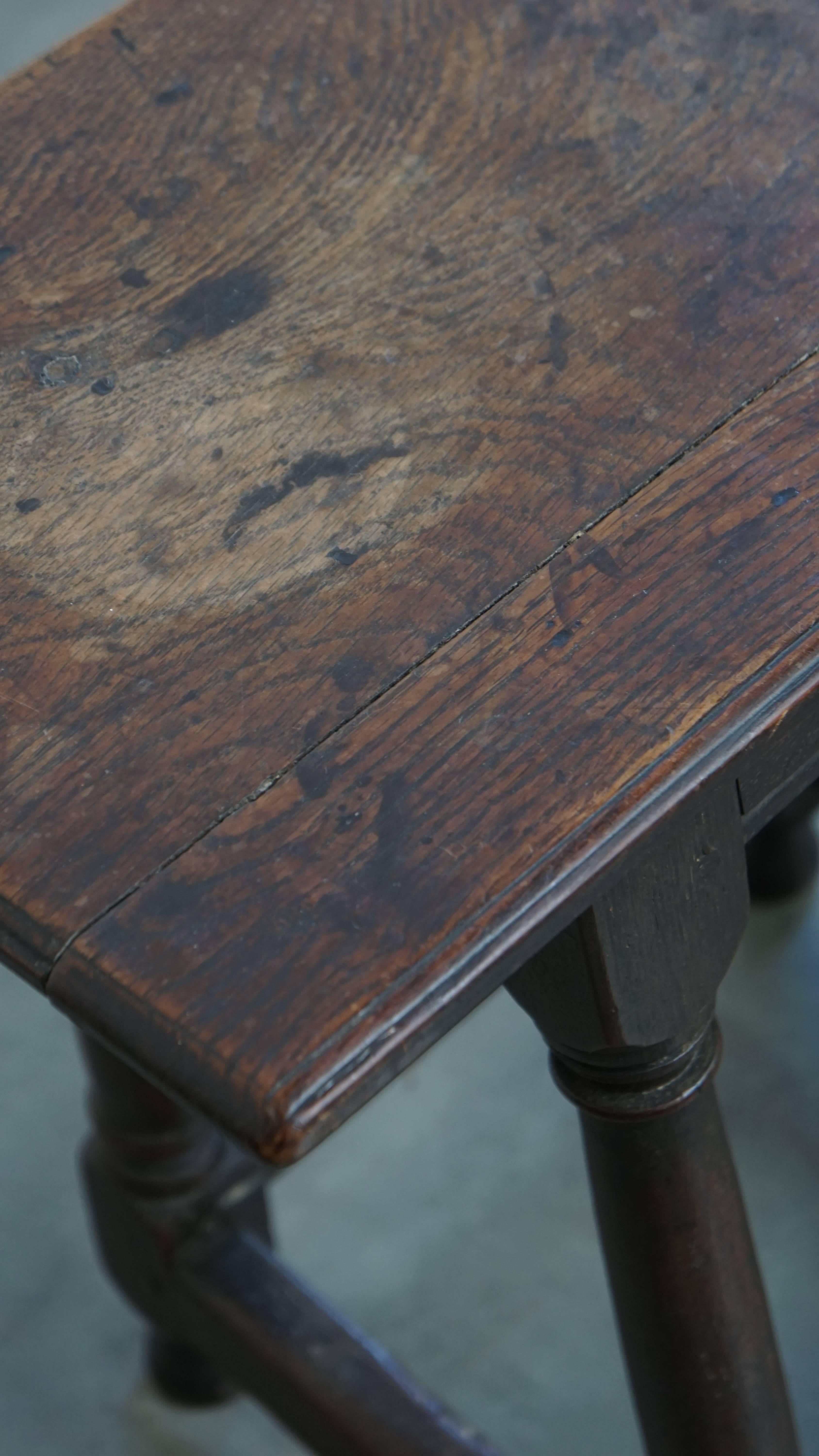 Large Antique English Side Table / Stool For Sale 6