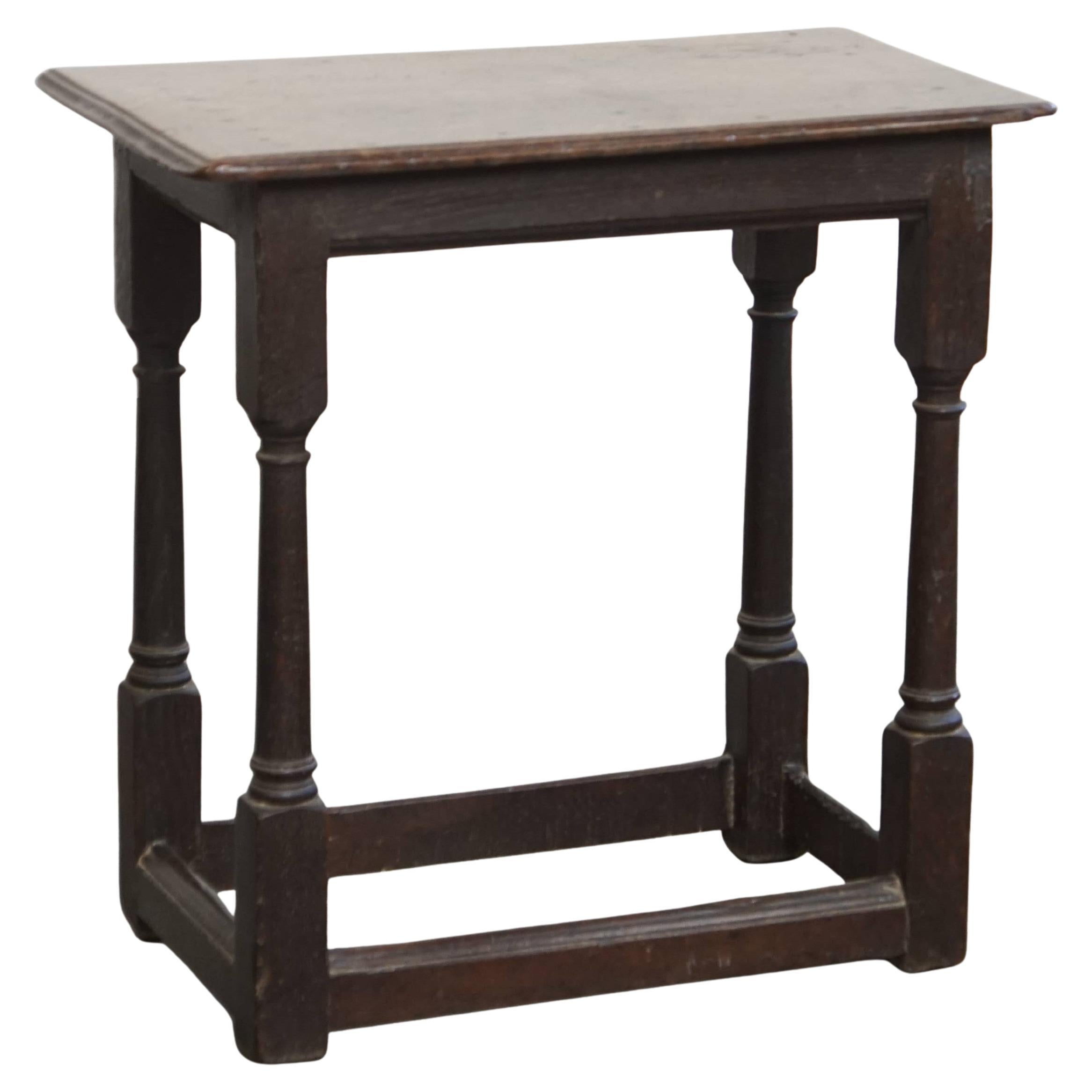 Grande table d'appoint/tabouret anglaise ancienne en vente