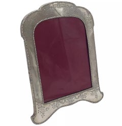 Large Antique English Silver Photograph Frame
