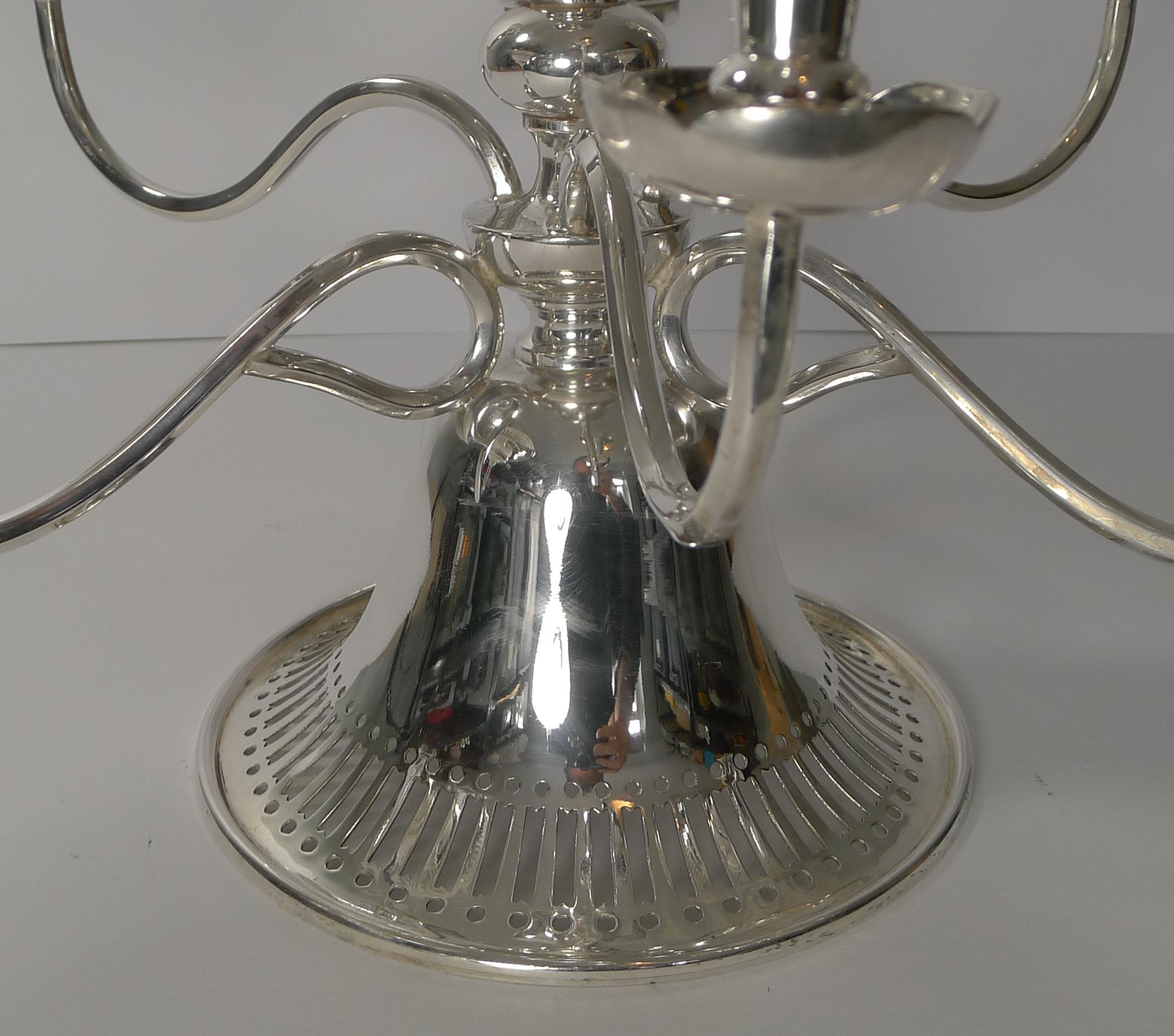 Large Antique English Silver Plated Centerpiece, circa 1910 2