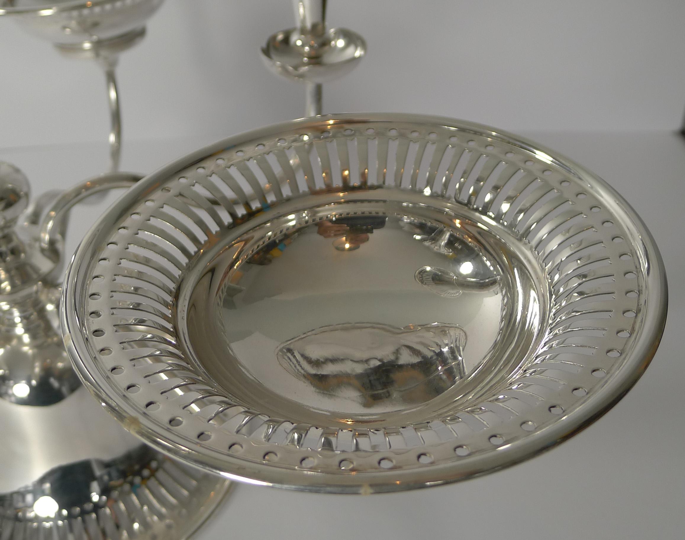 Large Antique English Silver Plated Centerpiece, circa 1910 3