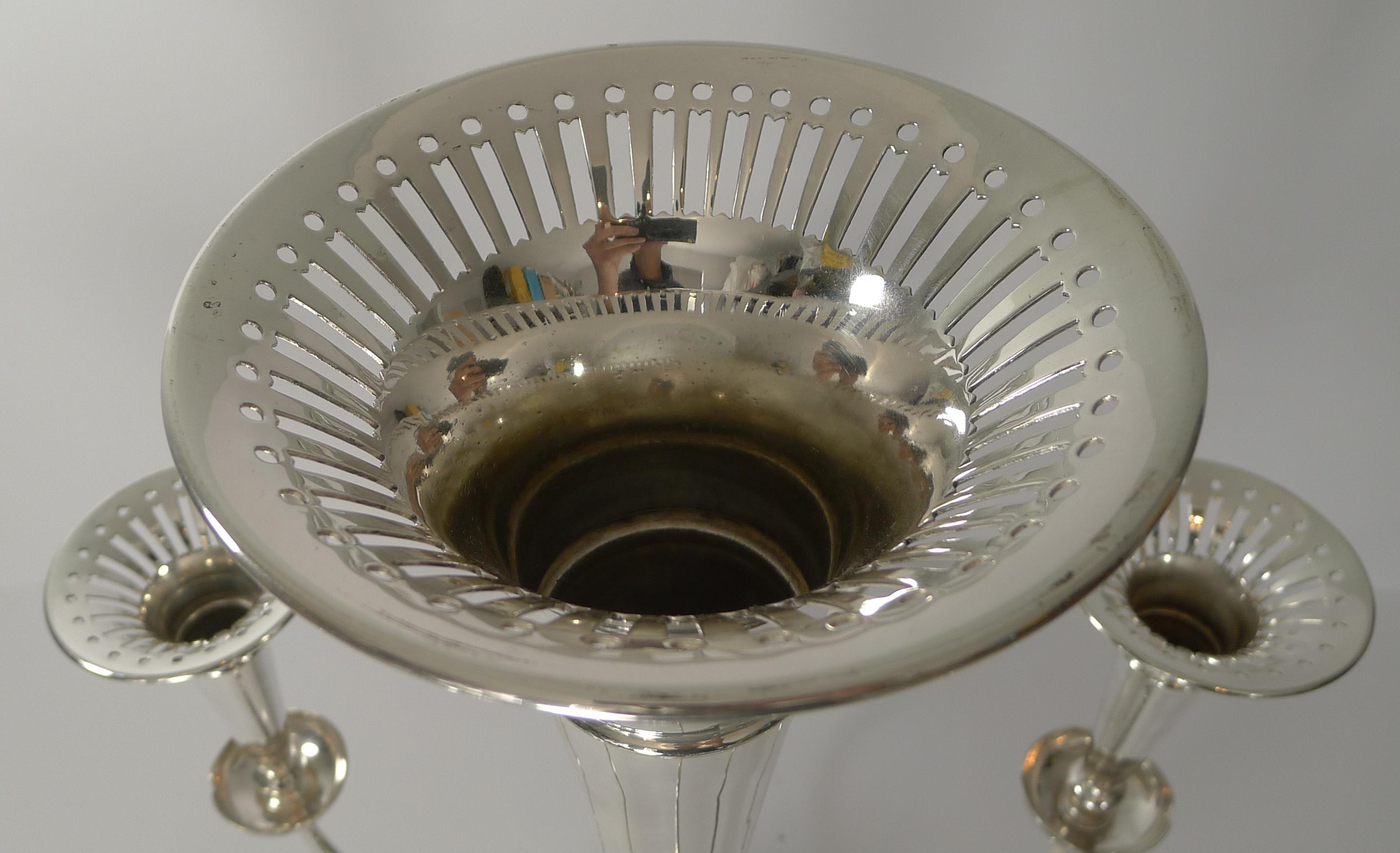 Large Antique English Silver Plated Centerpiece, circa 1910 4