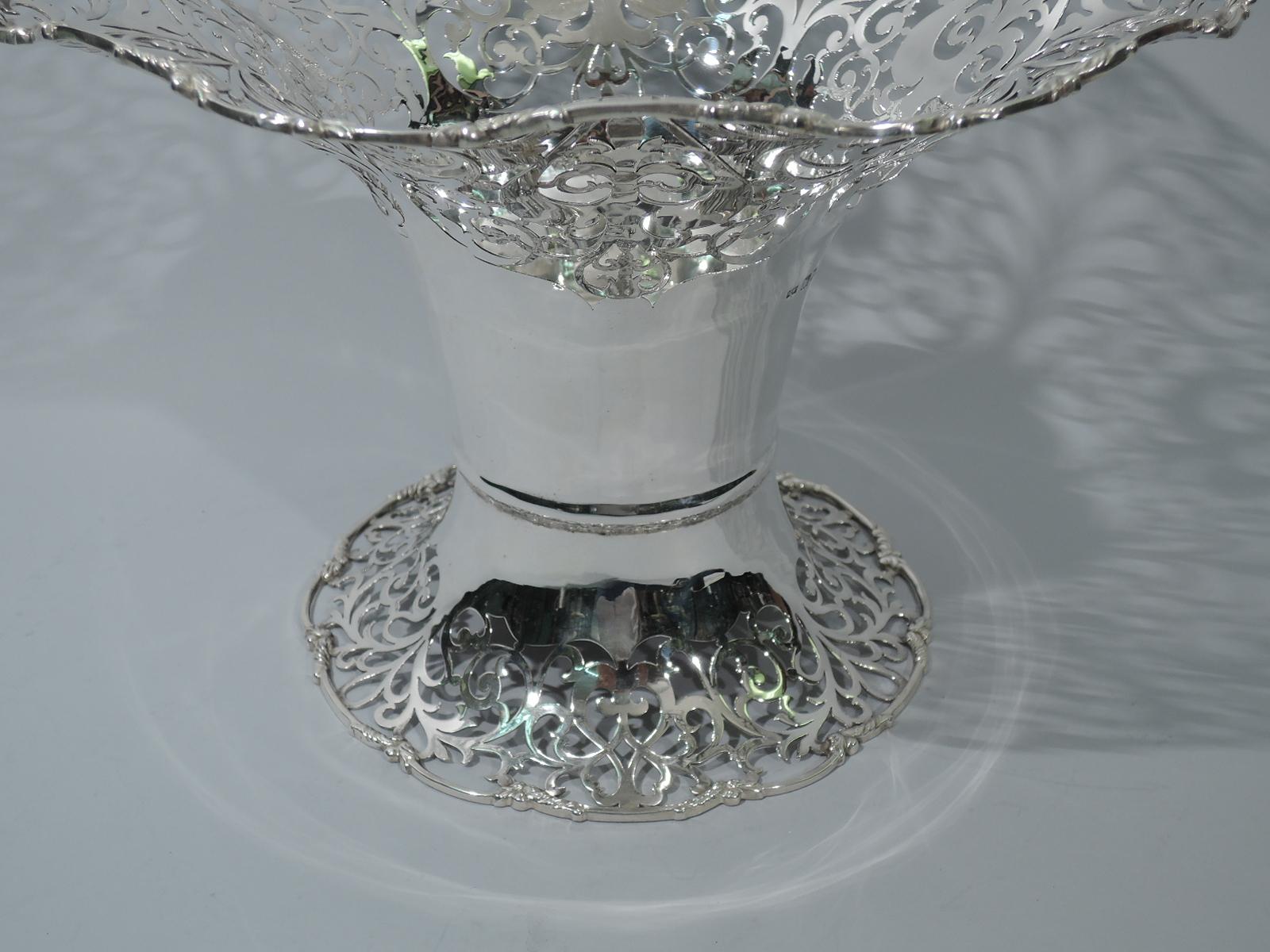 Large Antique English Sterling Silver Basket by Mappin & Webb 2