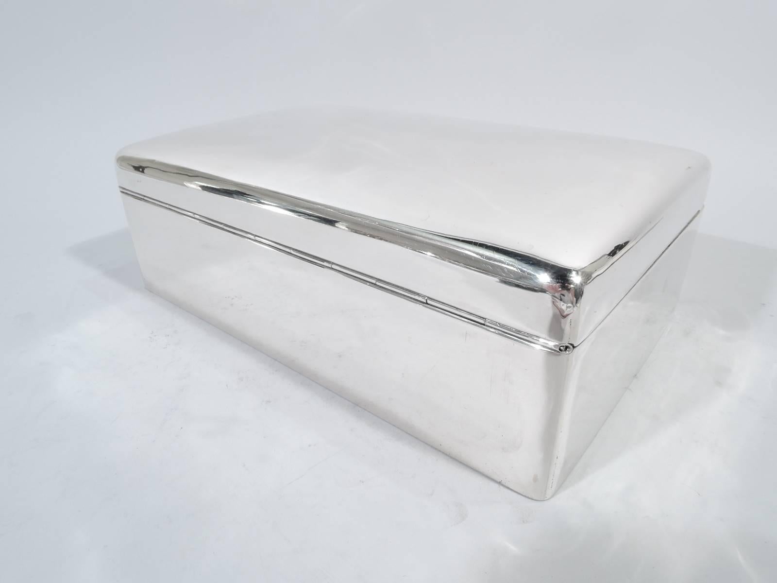 Victorian Large Antique English Sterling Silver Box