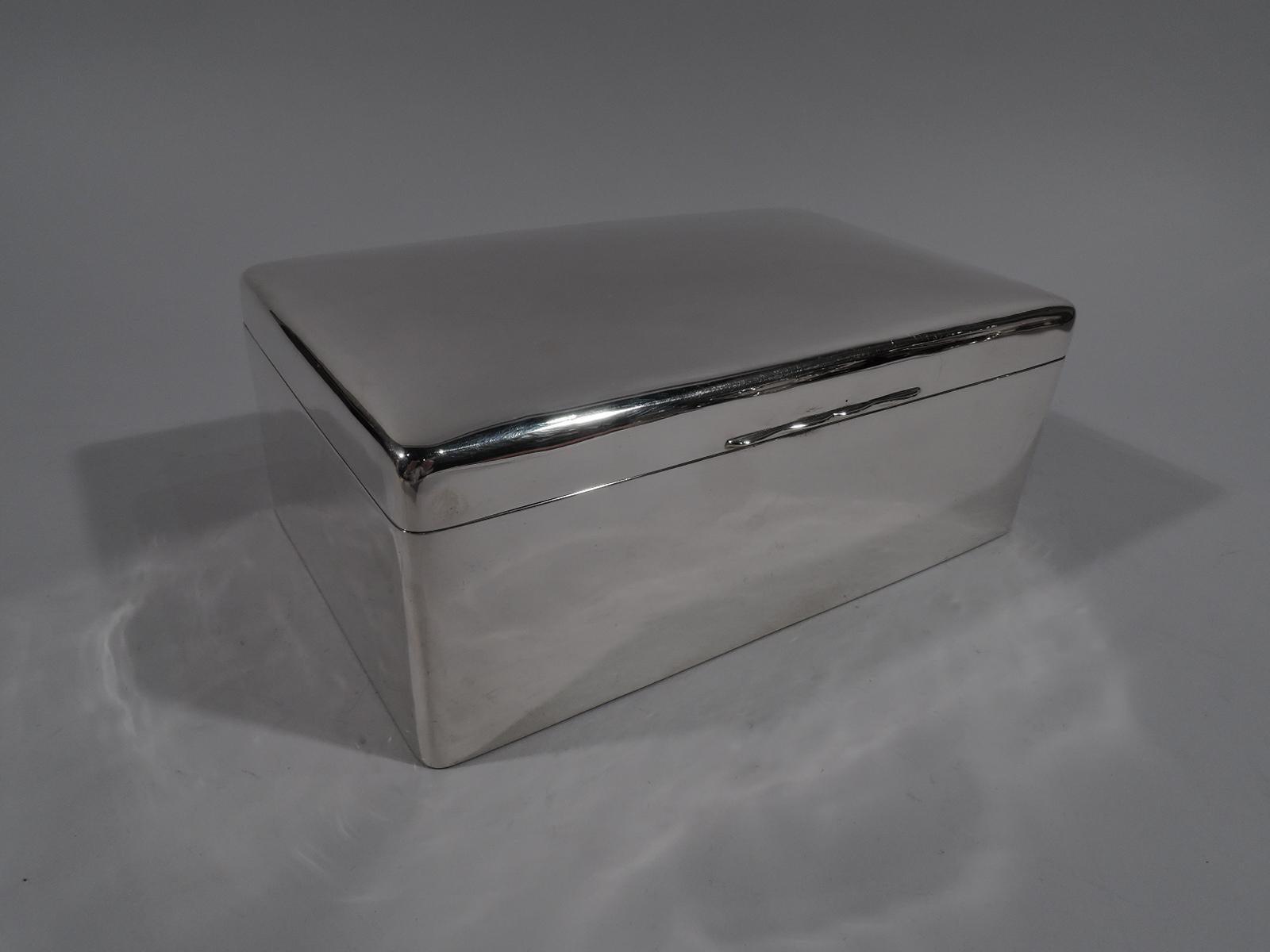 Modern Large Antique English Sterling Silver Box