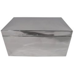 Large Antique English Sterling Silver Box