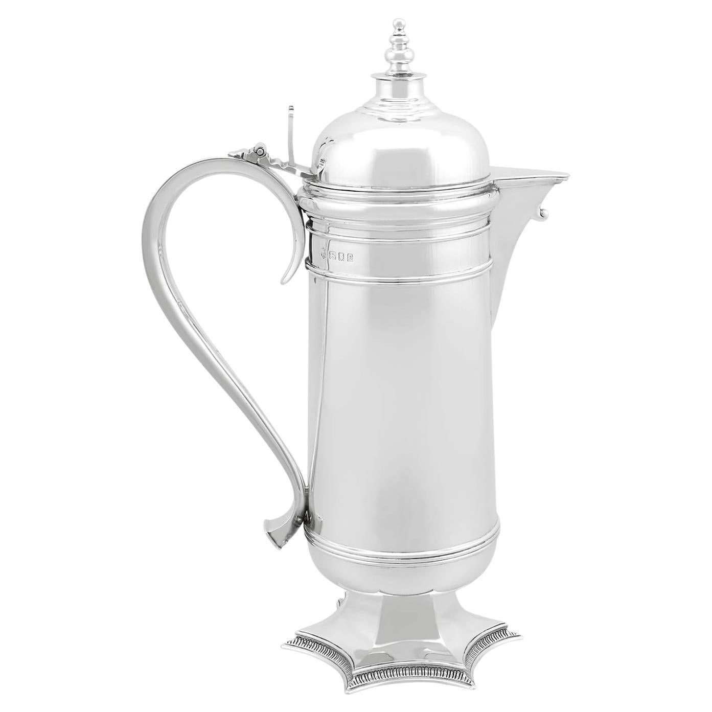 Grand drapeau anglais ancien en argent sterling
