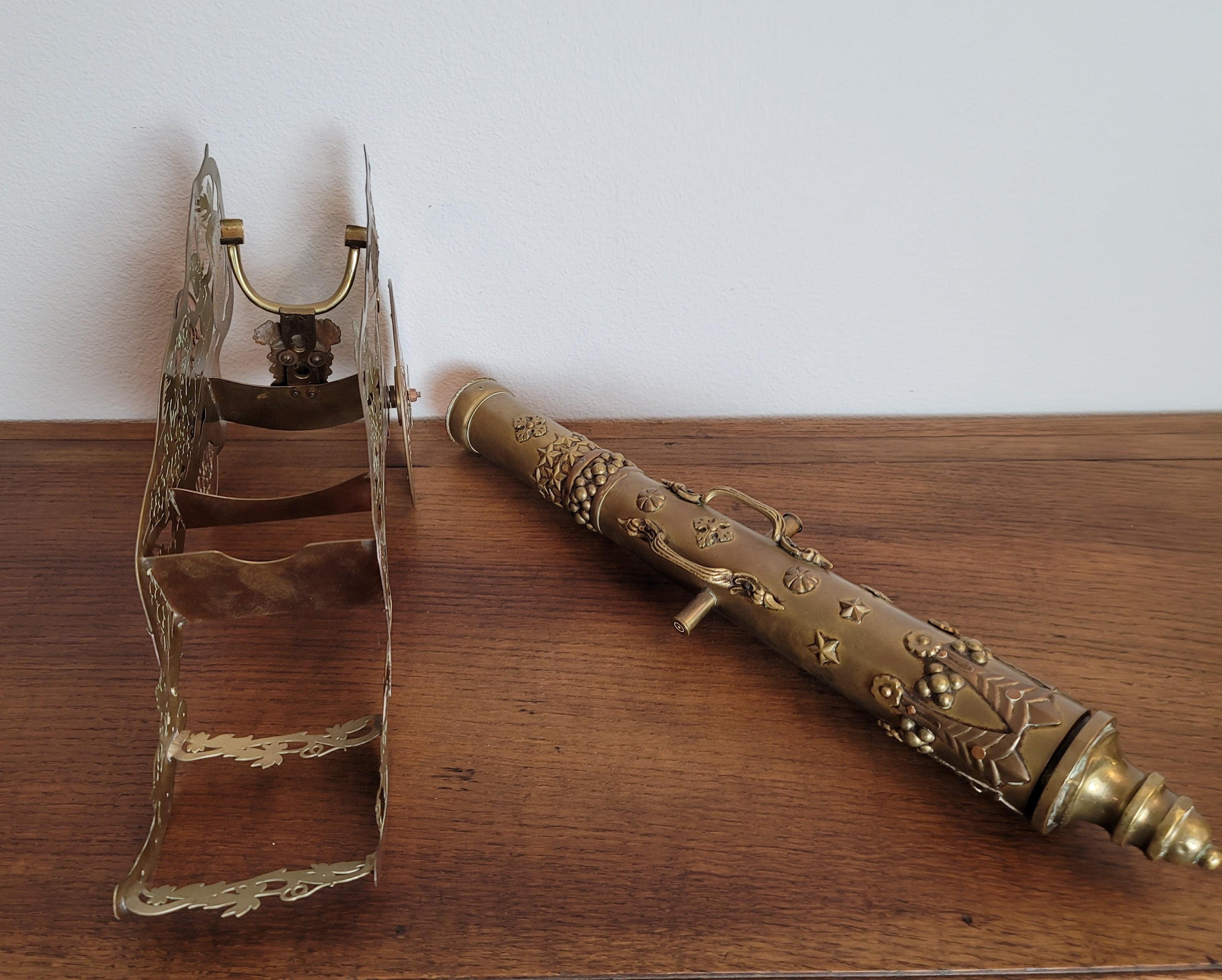 Large Antique English Trench Art Table Cannon For Sale 11