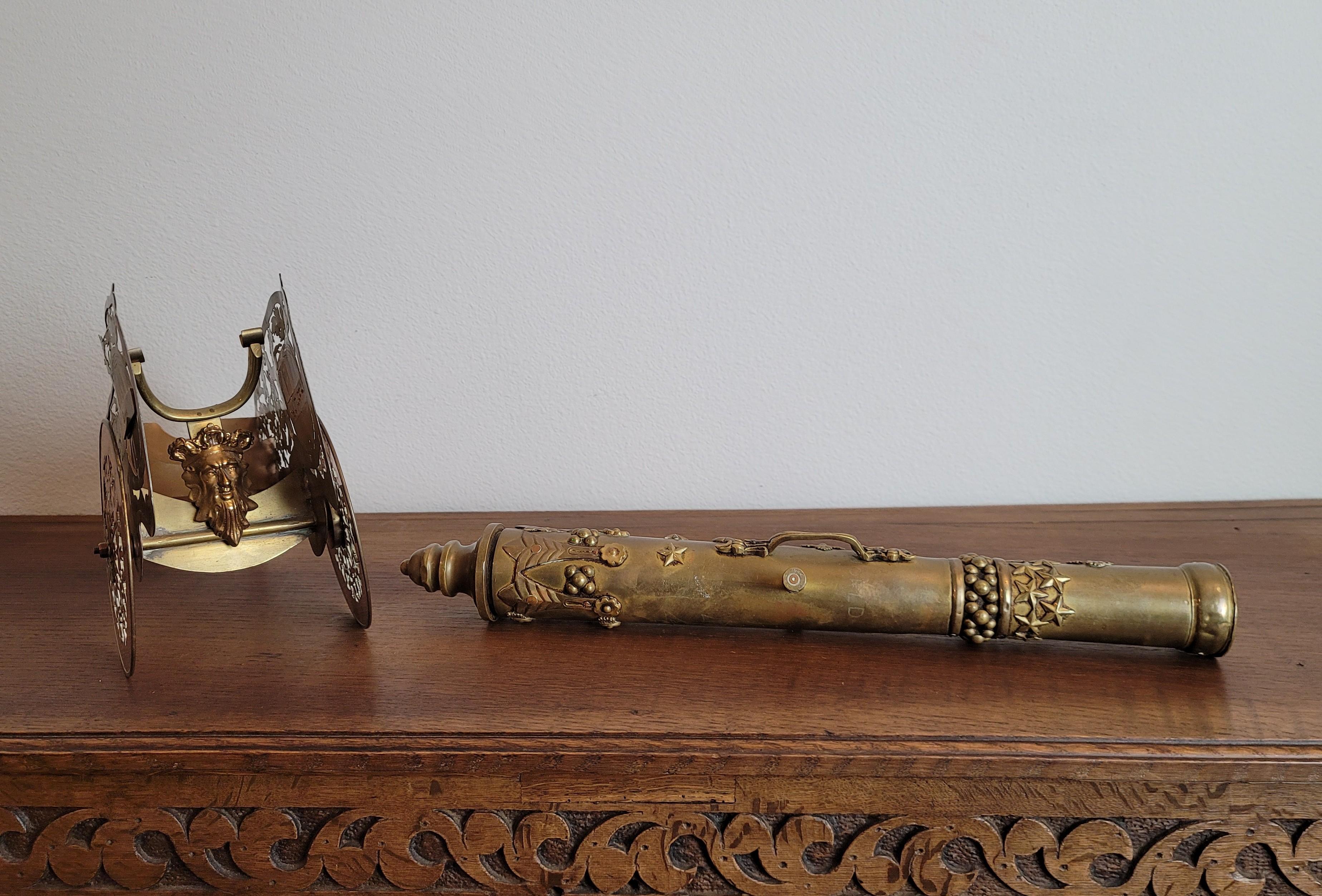 20th Century Large Antique English Trench Art Table Cannon For Sale