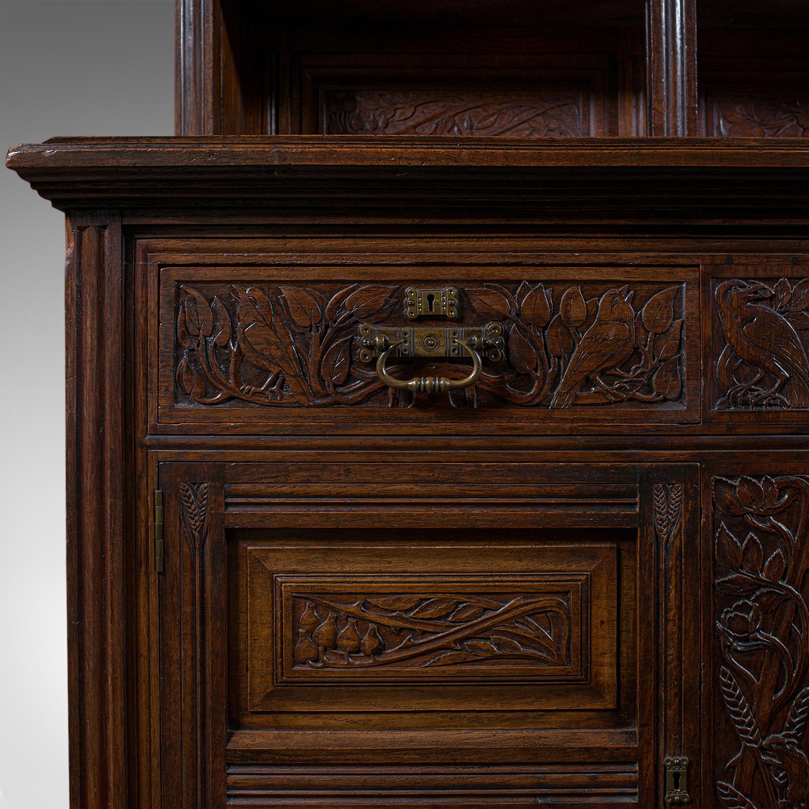Large Antique Estate Hunt Cabinet, English, Oak, Devonshire Sideboard, Victorian 6