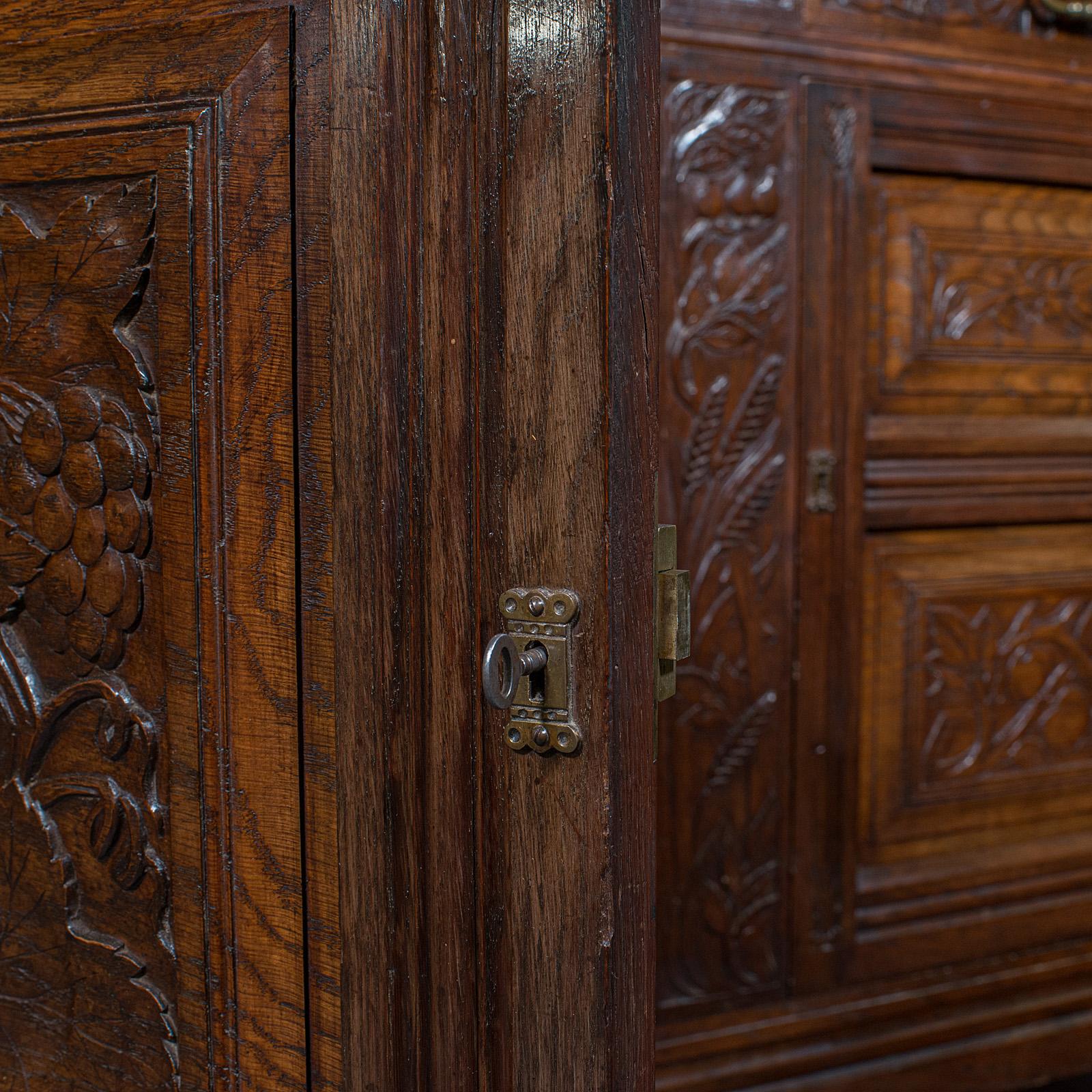 Large Antique Estate Hunt Cabinet, English, Oak, Devonshire Sideboard, Victorian 7