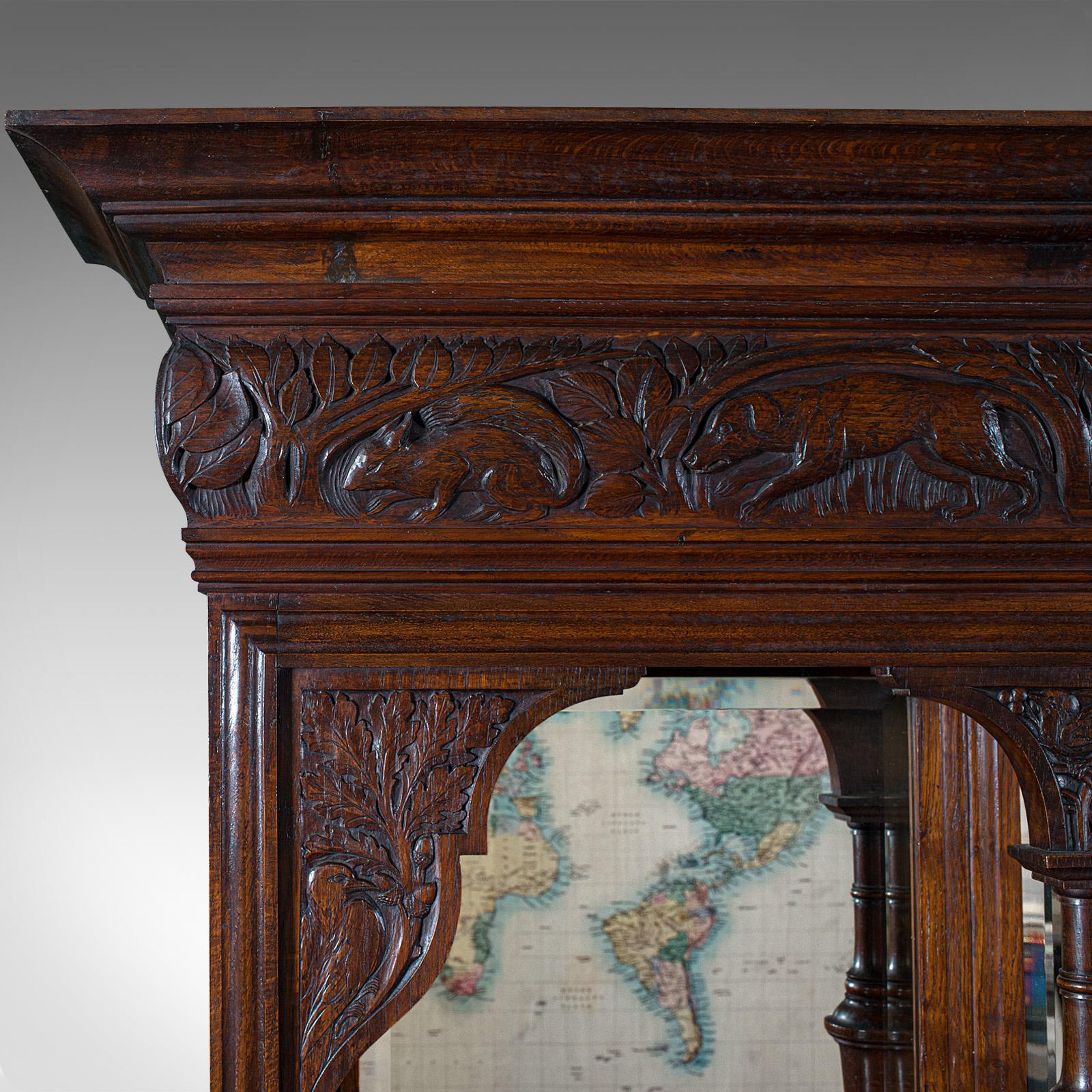 Large Antique Estate Hunt Cabinet, English, Oak, Devonshire Sideboard, Victorian 2