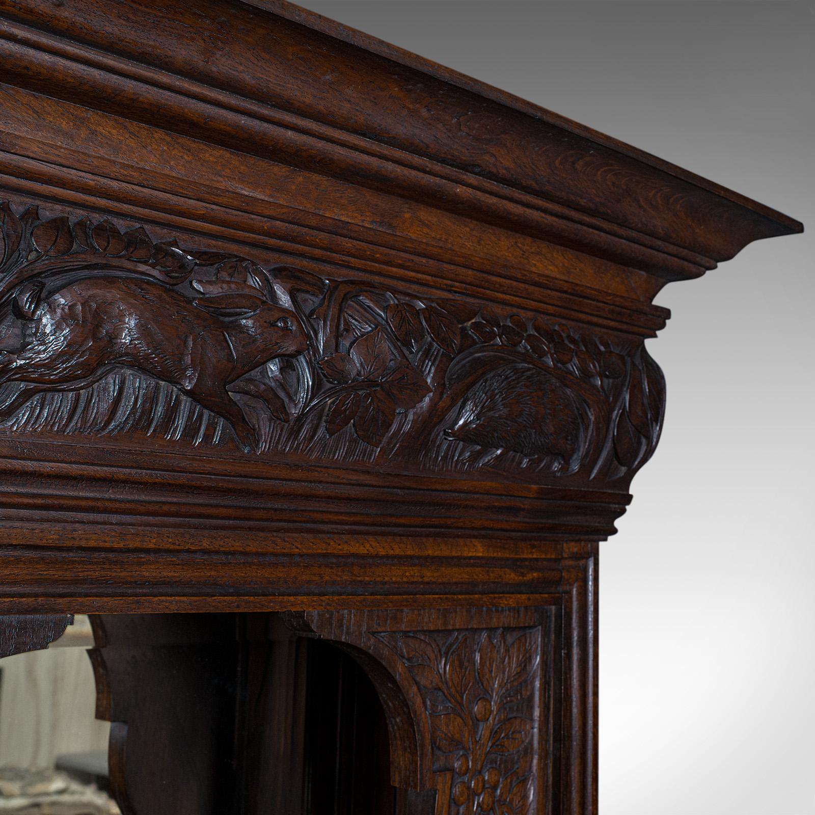 Large Antique Estate Hunt Cabinet, English, Oak, Devonshire Sideboard, Victorian 3