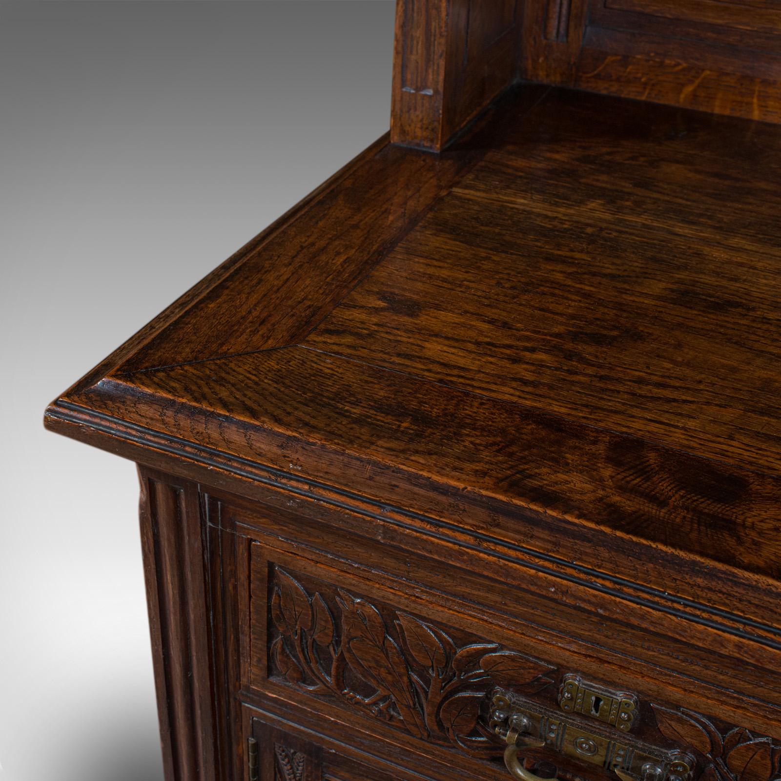 Large Antique Estate Hunt Cabinet, English, Oak, Devonshire Sideboard, Victorian 4