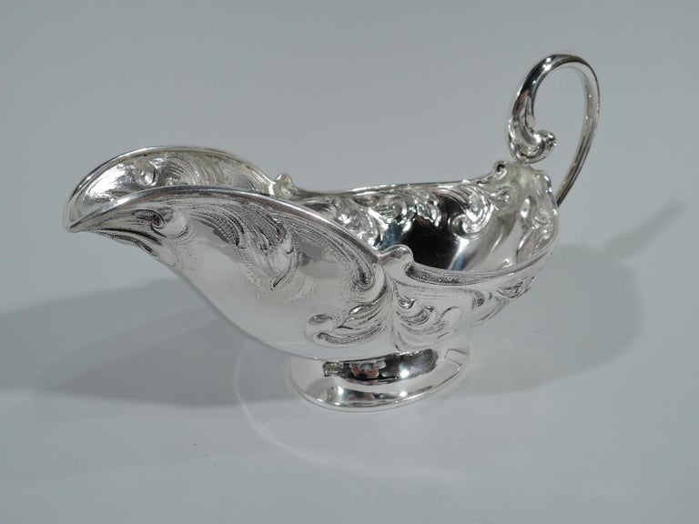 Large Antique European Silver Gravy Boat For Sale at 1stDibs