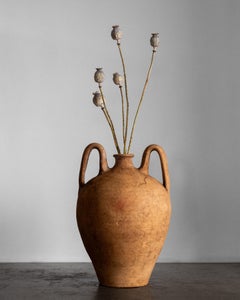 Large European Terracotta Amphora, Twin-Handled Vessel