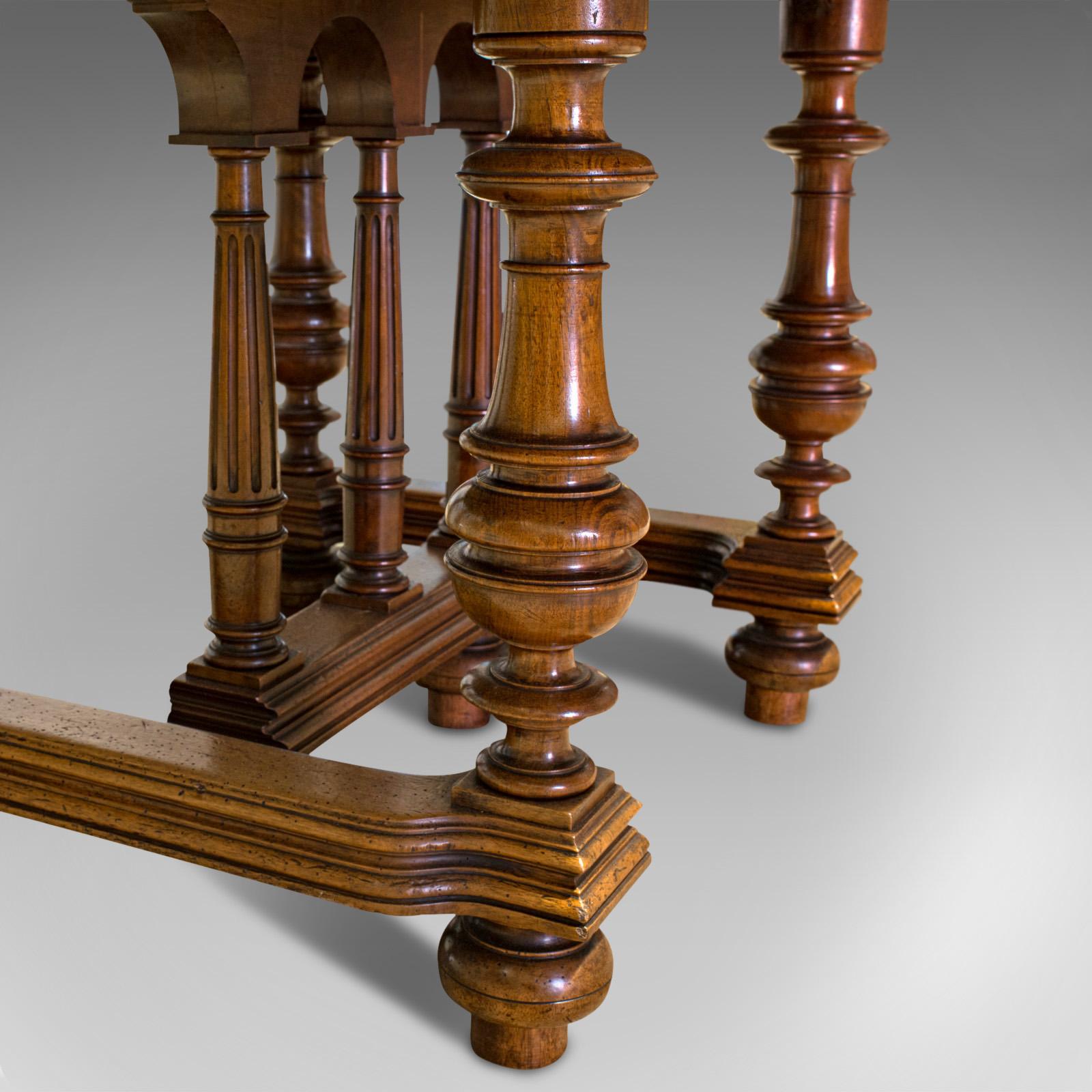 Large Antique Extending Dining Table, French, Walnut, Seats 4-10, circa 1900 6