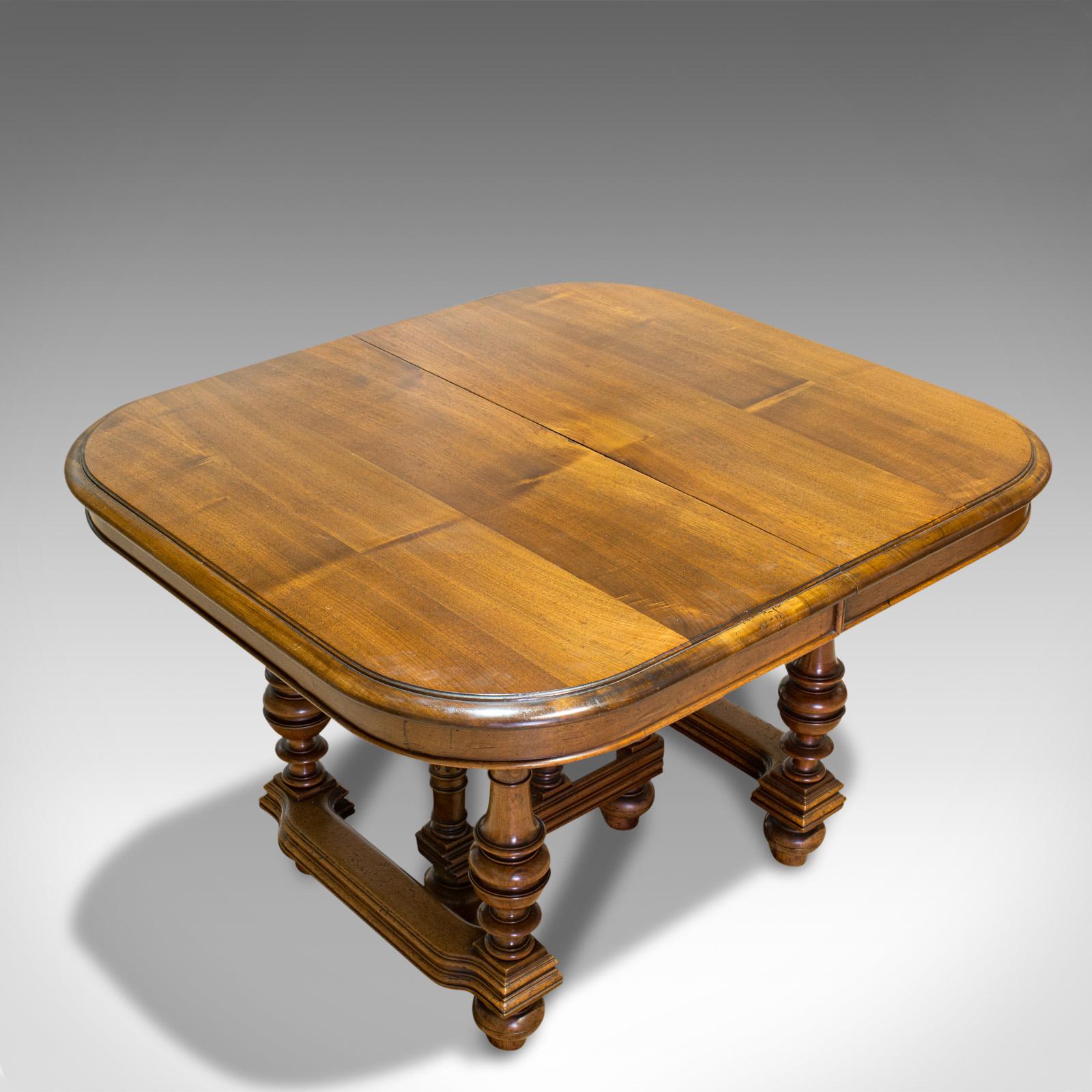 Large Antique Extending Dining Table, French, Walnut, Seats 4-10, circa 1900 3