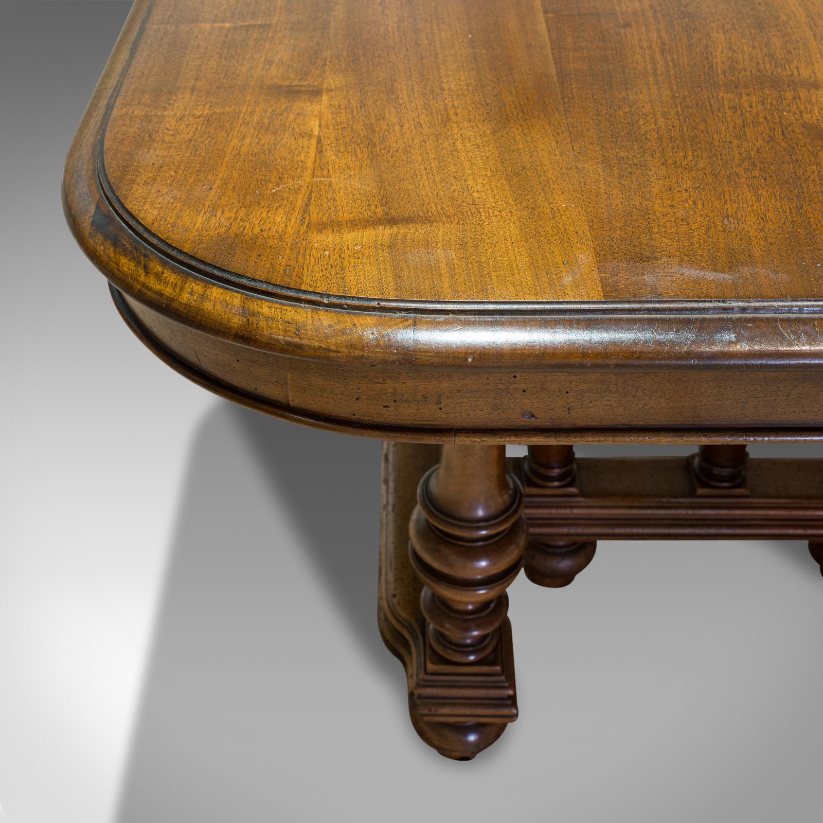 Large Antique Extending Dining Table, French, Walnut, Seats 4-10, circa 1900 5