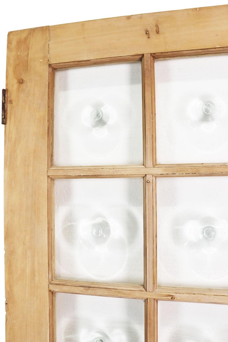 Large Antique Exterior Bullseye Glass Door For Sale at 1stDibs