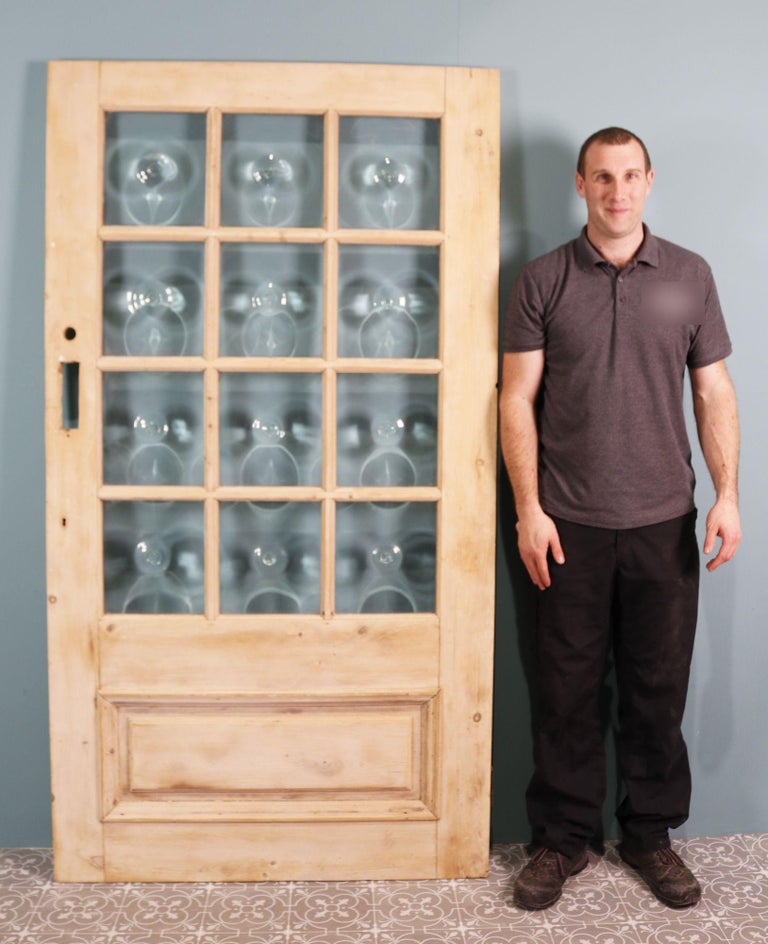 Large Antique Exterior Bullseye Glass Door For Sale at 1stDibs