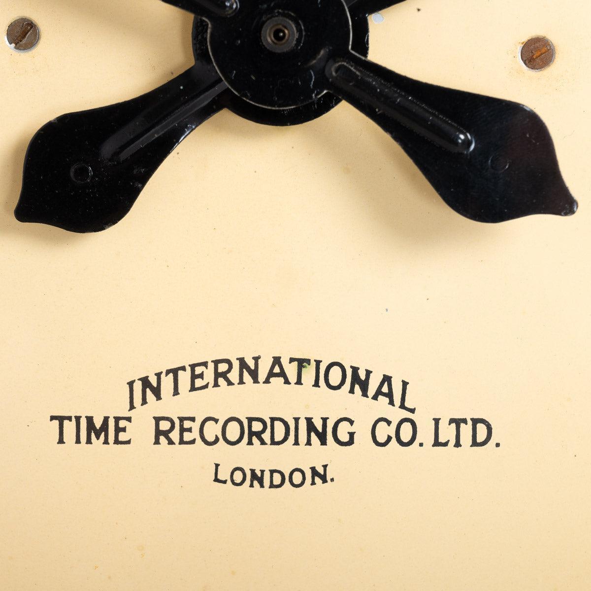 Large Antique Factory Clock by International Time Recording Co Ltd 4
